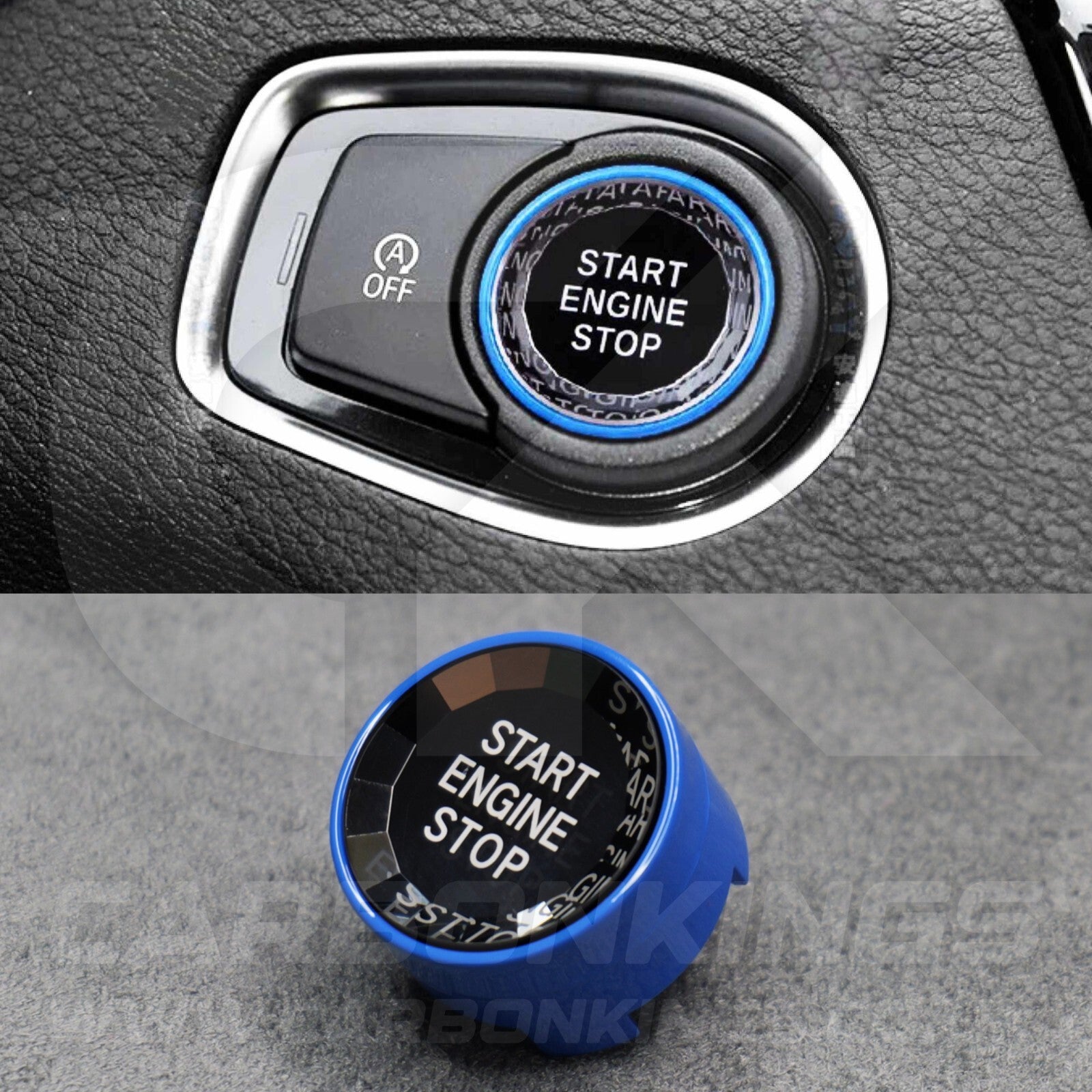 BMW Blue Crystal Start Stop Button M2 M3 M4 M5 M6 M140i G30 F80 F82 F30 F85 F87