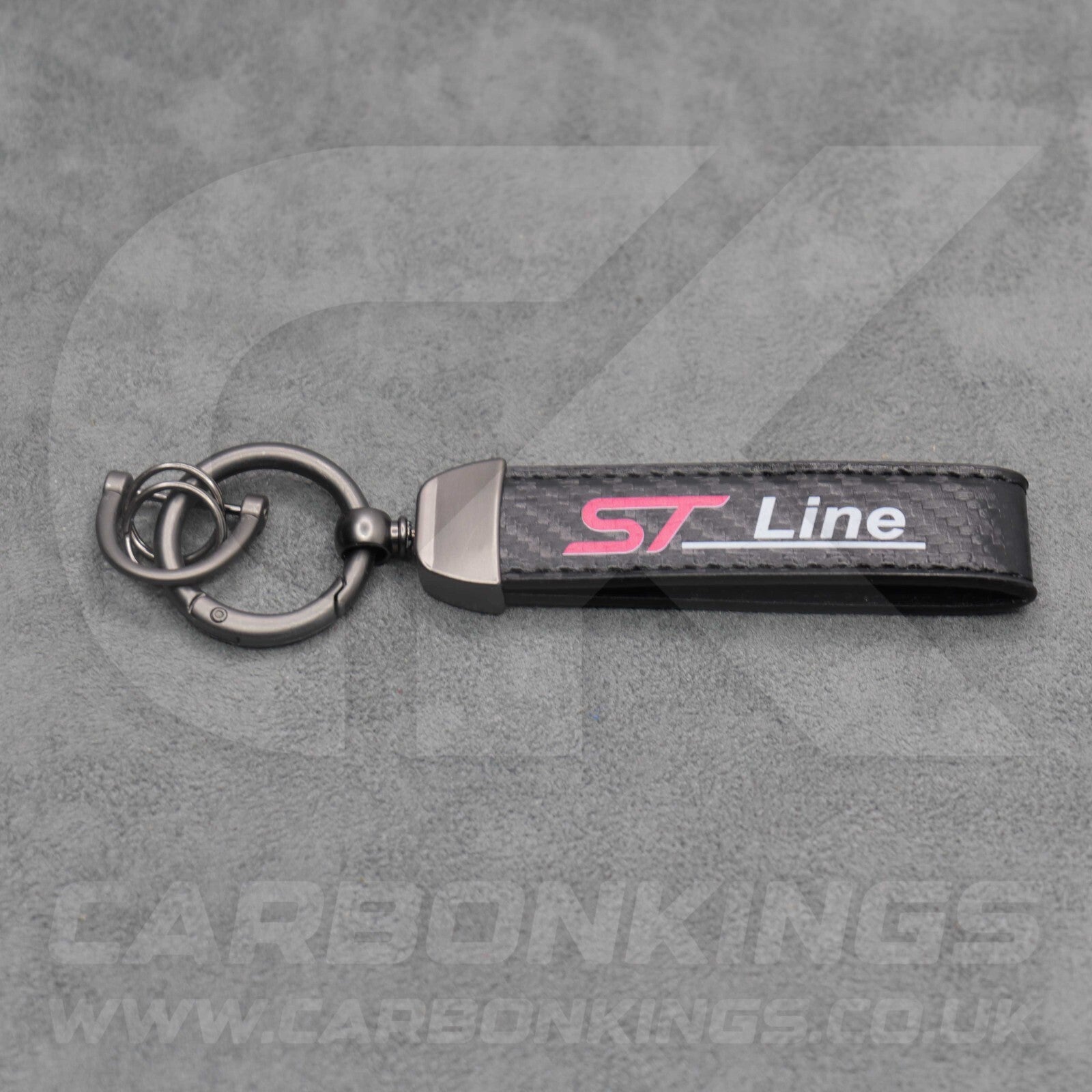 Ford ST Line Carbon Fibre Car Key Ring Chain Focus Fiesta Puma Premium & Durable