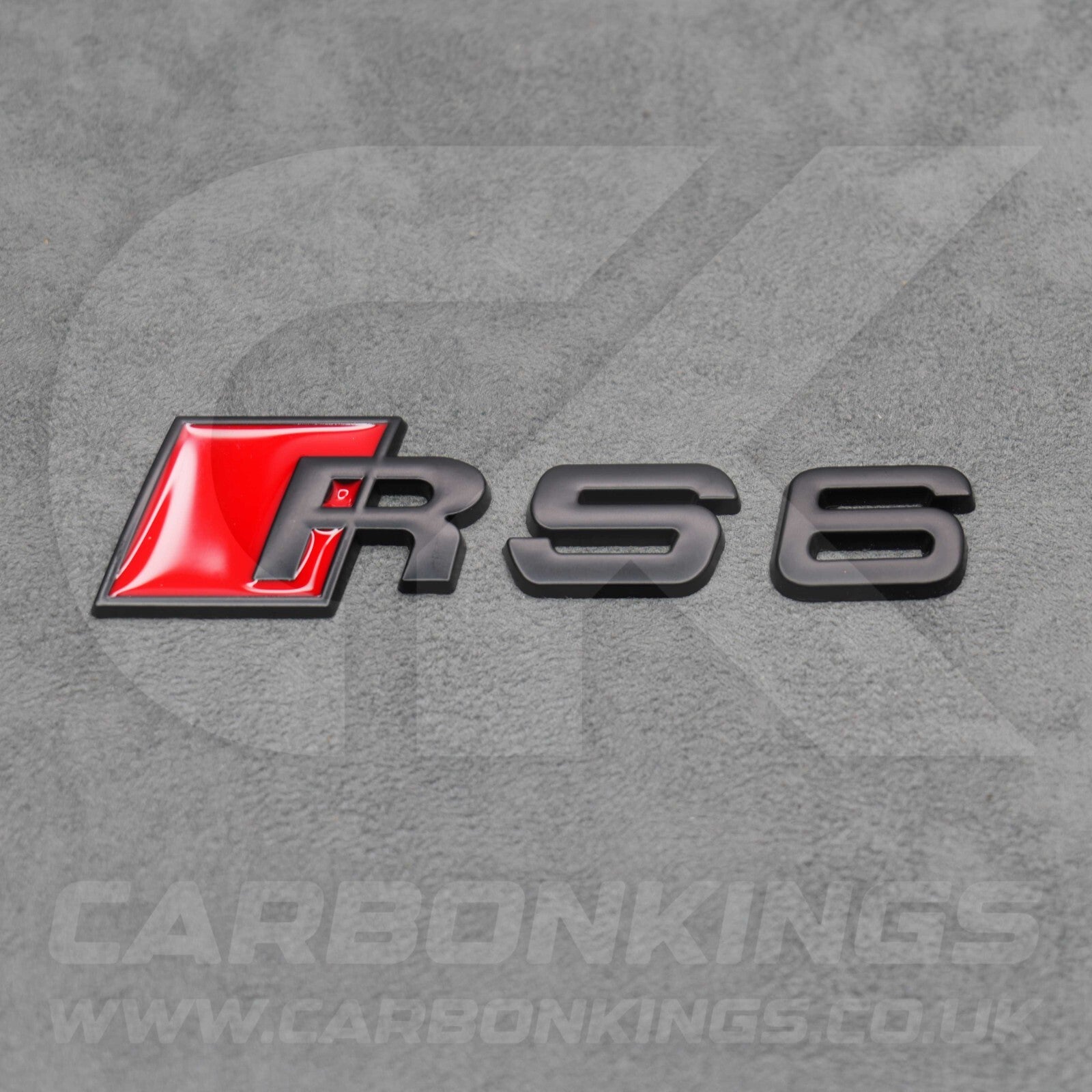 Audi RS6 Matte Black Boot Rear Badge Letters Logo Emblem C4 C5 C6 C7 C7.5 C8