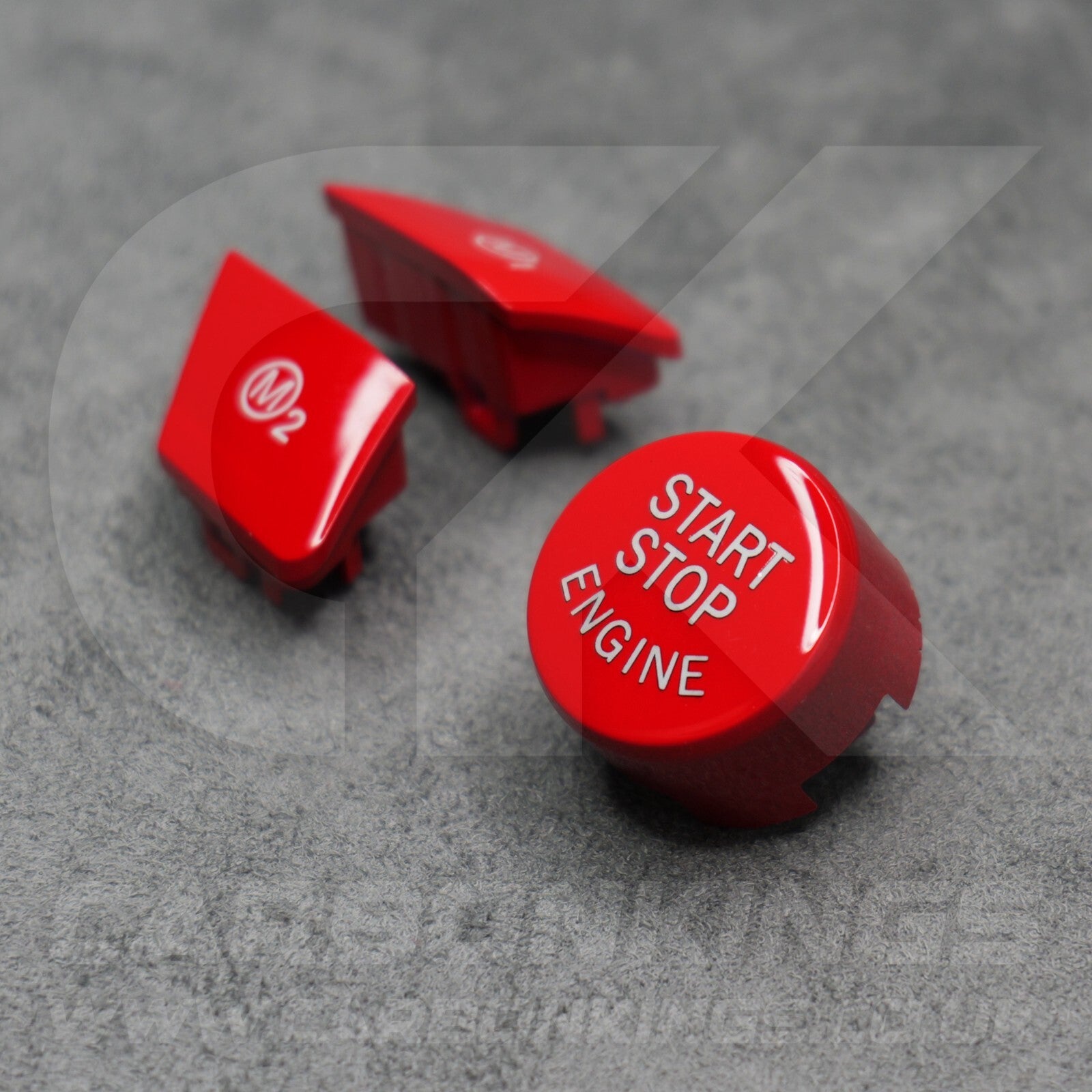 Red M1 M2 & Start Engine Buttons Set for BMW M2 M3 M4 M5 M6 X5M X6M F80 F82 F87