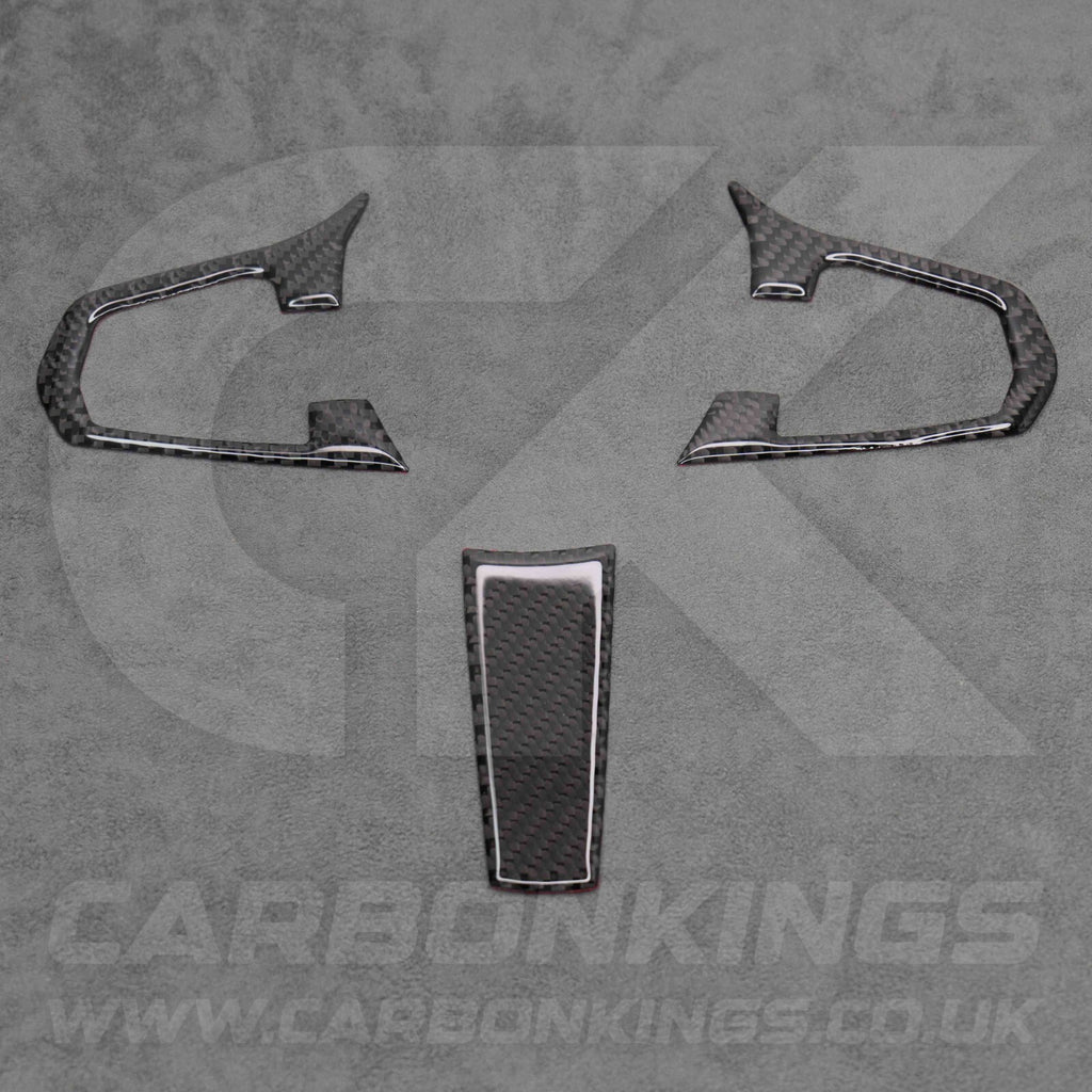 Carbon Fibre Style Steering Wheel Trims for BMW 5 Series G30 G31 G01 G38 X3