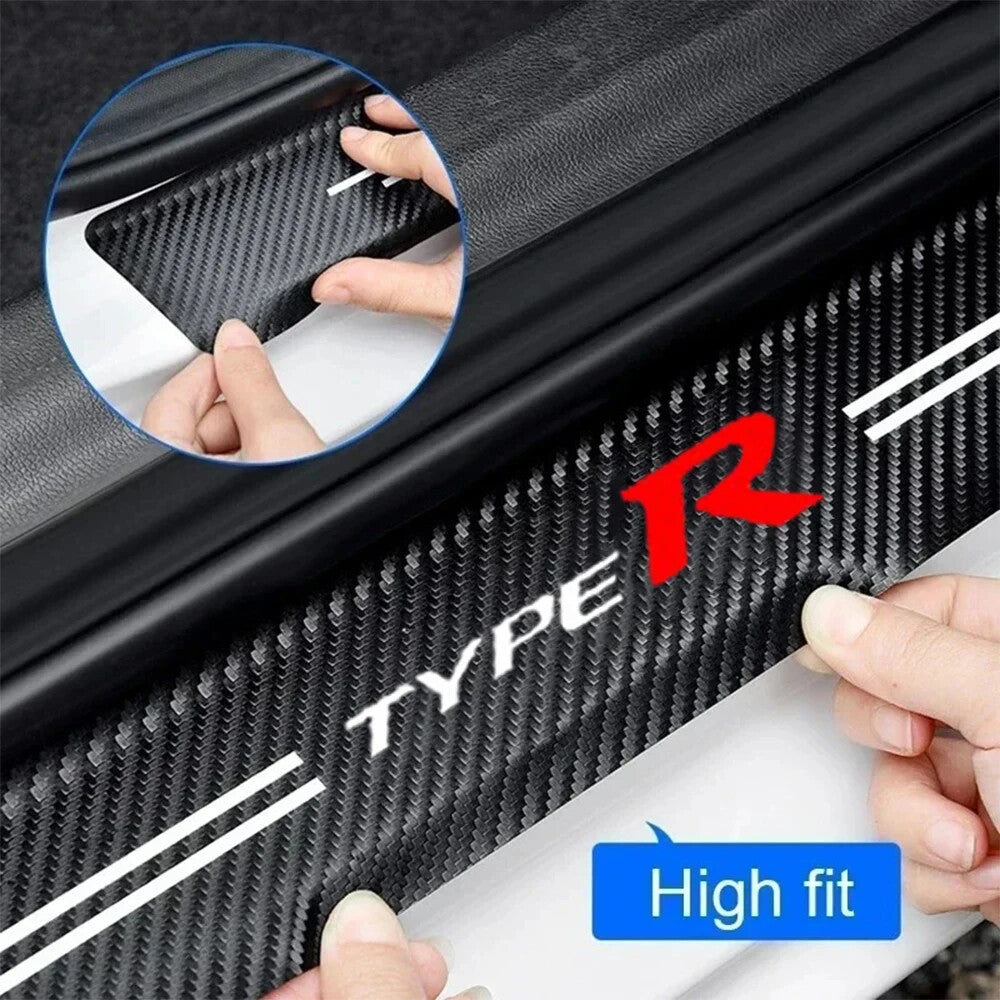 Honda Civic Type R Carbon Fibre Anti Scratch 4 Door Sill Protectors Integra