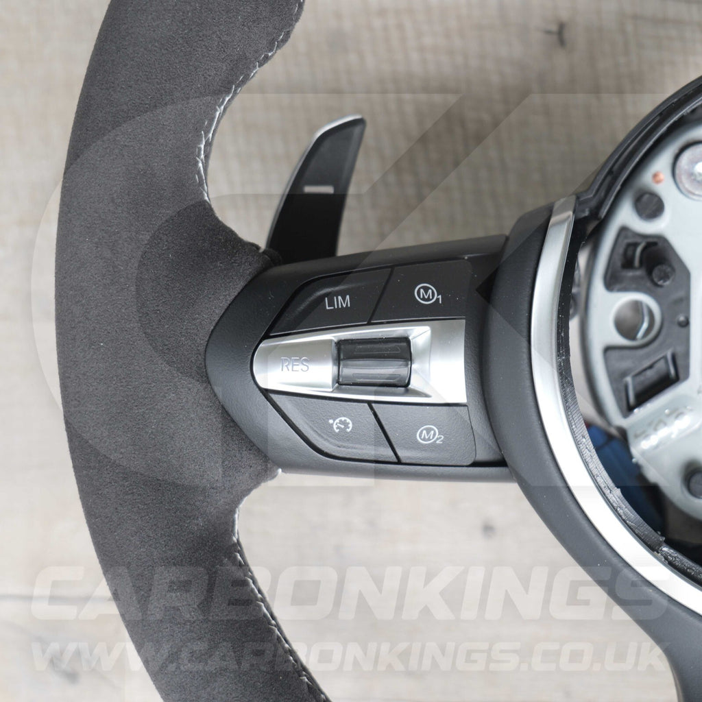 BMW Alcantara M Sport White Steering Wheel 1 2 3 4 X1 X3 X4 X5 X6 M2 M3 M4 F80 +