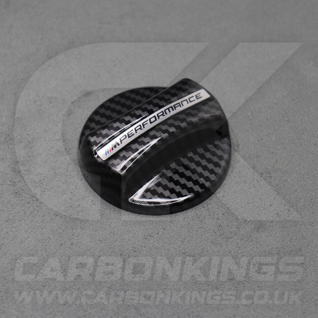 BMW Carbon Fibre Style M Performance Fuel Cap Filler Cover 1 2 3 4 5 6 Series