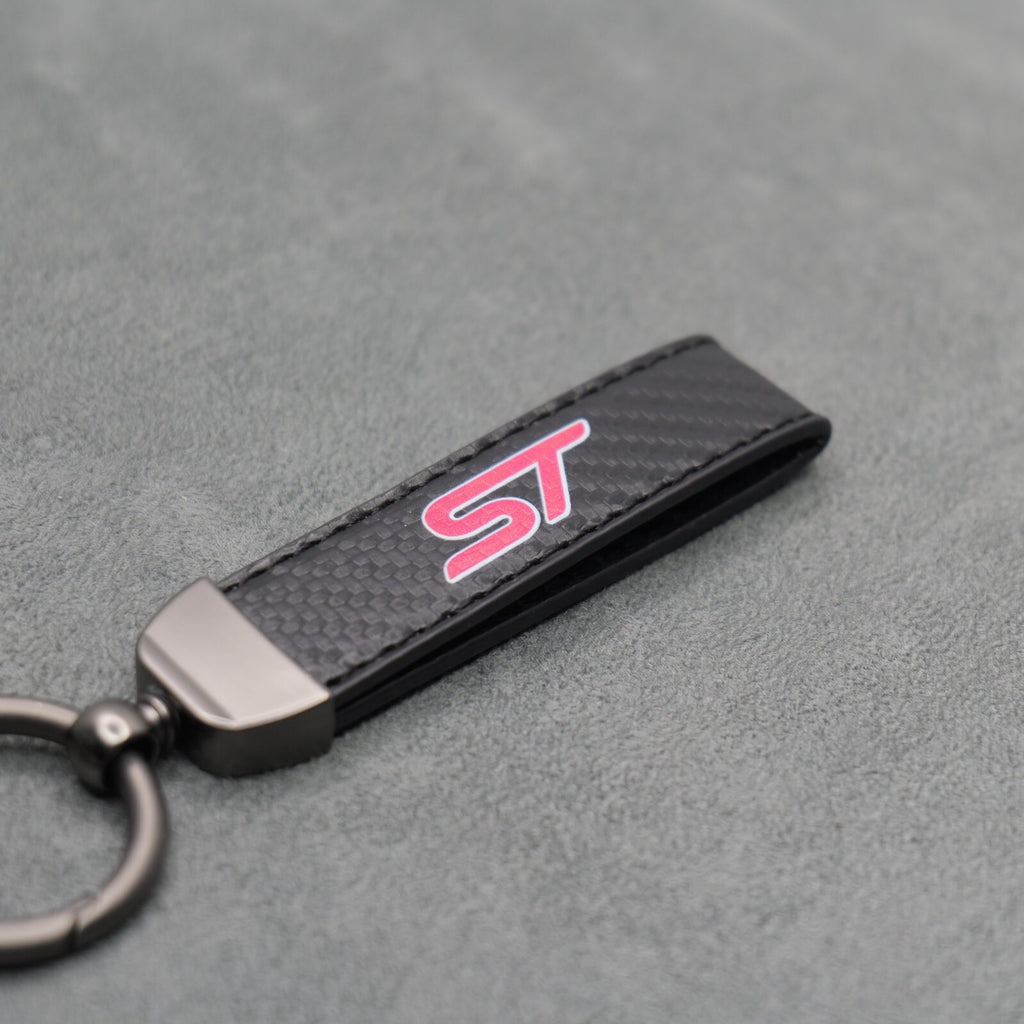 Ford ST Carbon Fibre Car Key Ring Chain Focus Fiesta Puma Premium & Durable