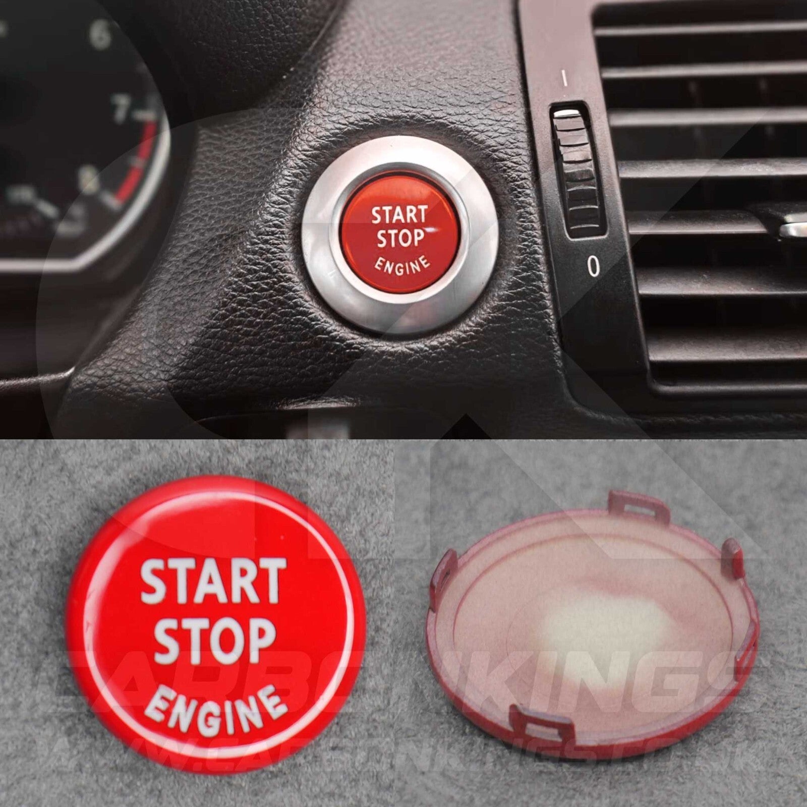 BMW Gloss Red Start Stop Engine Button for E90 E92 E93 M3 4.0 V8