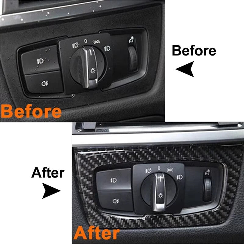 BMW Carbon Fibre Headlight Switch Trim for F30 F31 F32 F33 F34 F80 M3 M4 M5 M2