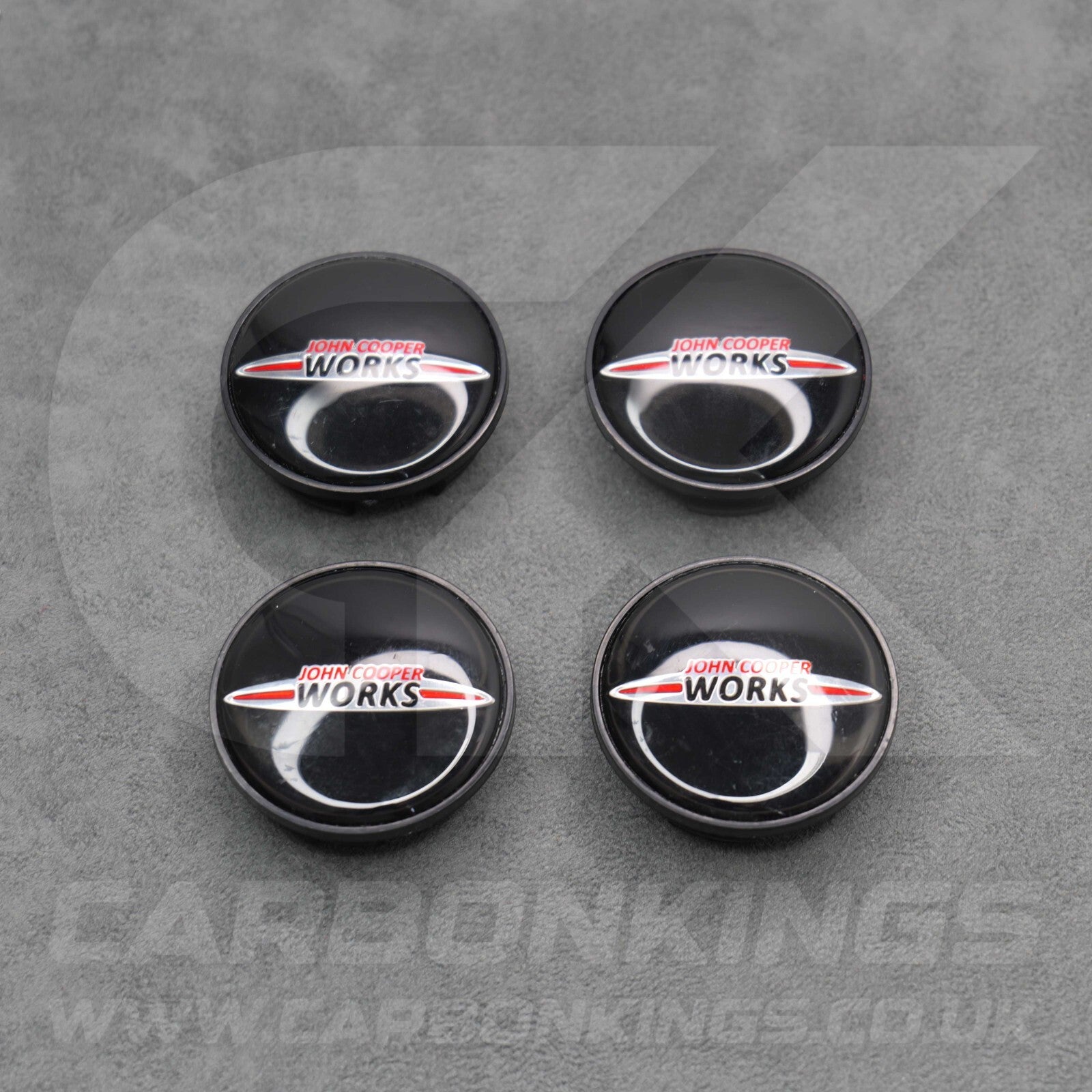 4 x Mini Cooper JCW Wheel Centre Caps 54mm R50 R55 R56 R57 R58 R60 R61 +