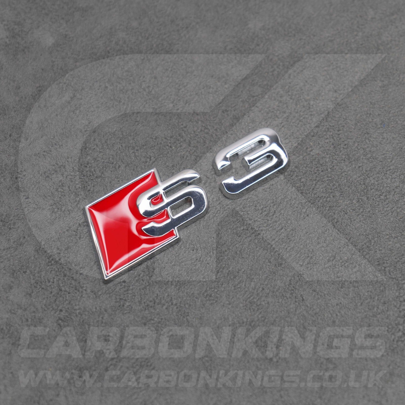 Audi S3 Silver Chrome Boot Rear Badge Letters Logo Emblem S 8L 8P 8V 8Y