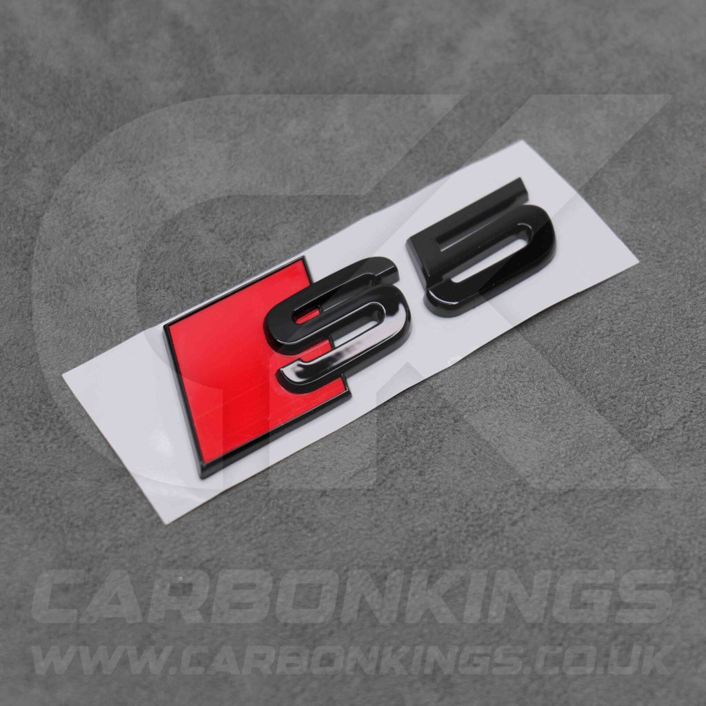 105 x 36mm Audi S5 Gloss Black Boot Rear Badge Letters Logo Emblem S 8L 8P 8V 8Y
