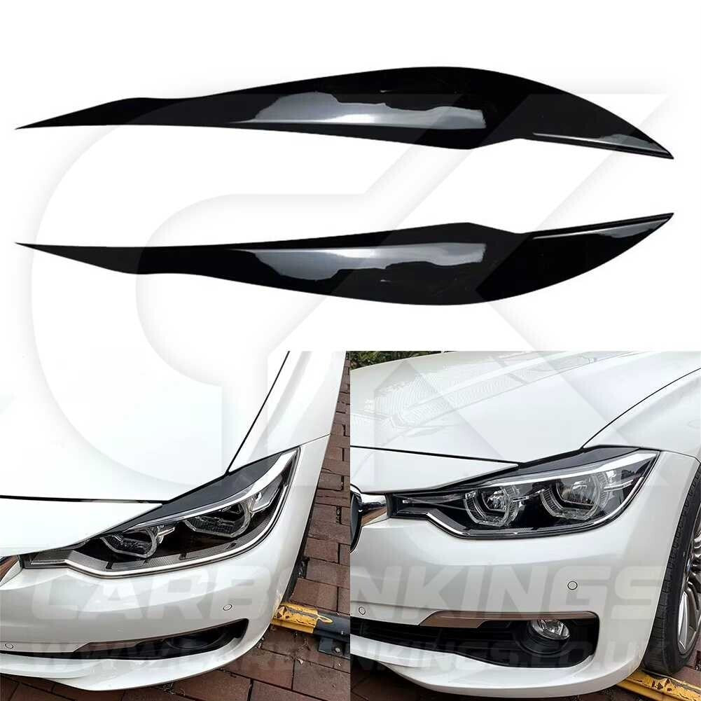 BMW Gloss Black Headlight Eyebrow Trims for 3 Series F30 & F35 2013 - 2018
