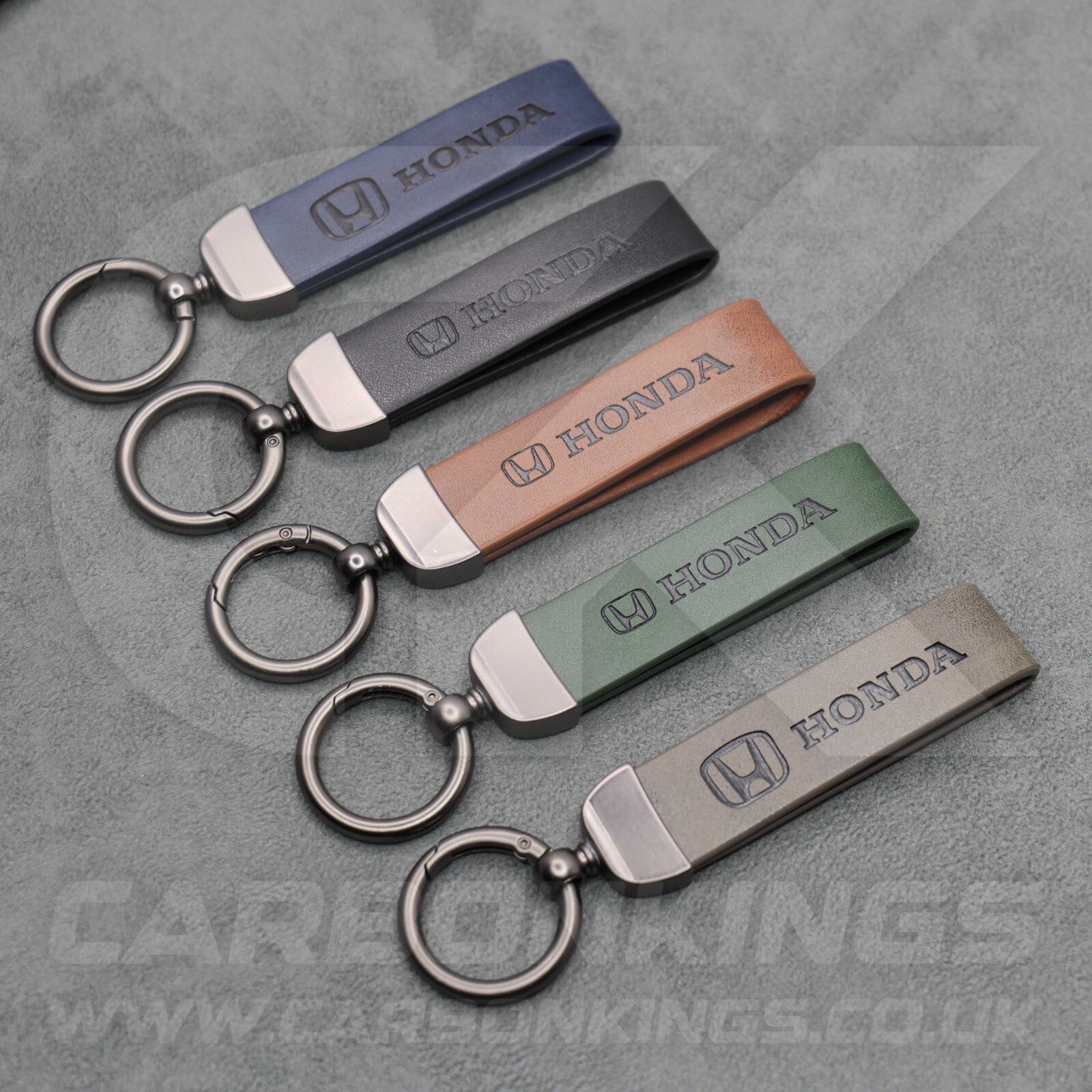 Honda Premium Leather Key Ring Chain Car Civic Type R Jazz CR-V HR-V ZR-V e:Ny1