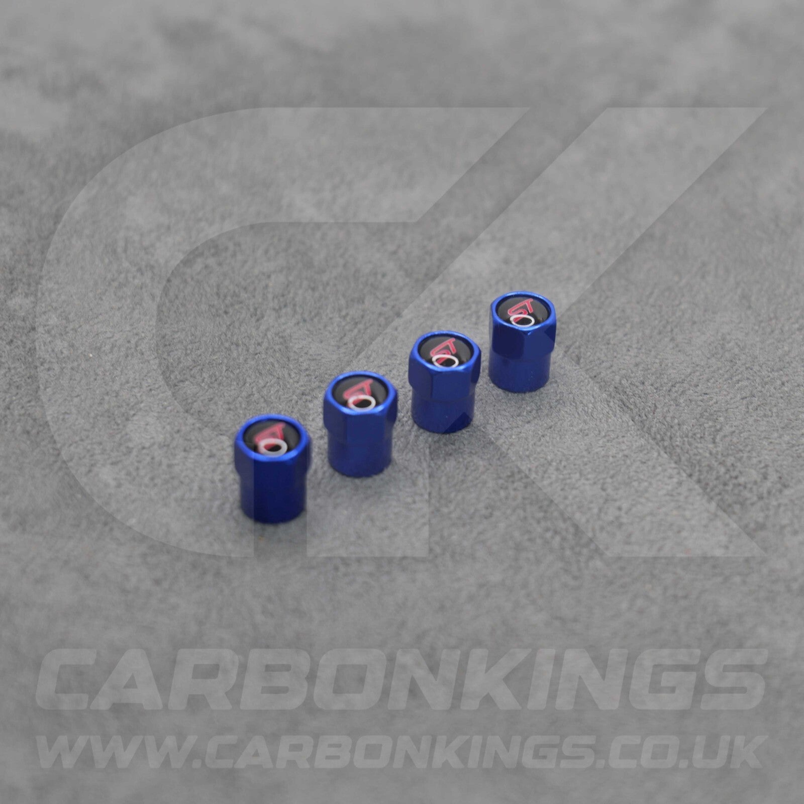 Ford ST Sport Blue Anodised Wheel Valve Dust Caps Set Fiesta Focus Edge Puma