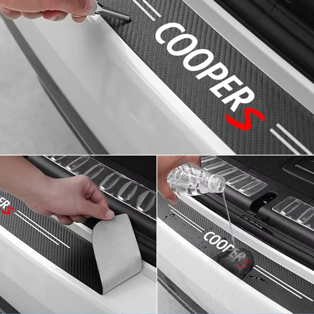 Mini Cooper S Carbon Fibre Style Anti Scratch Protective Boot Protector