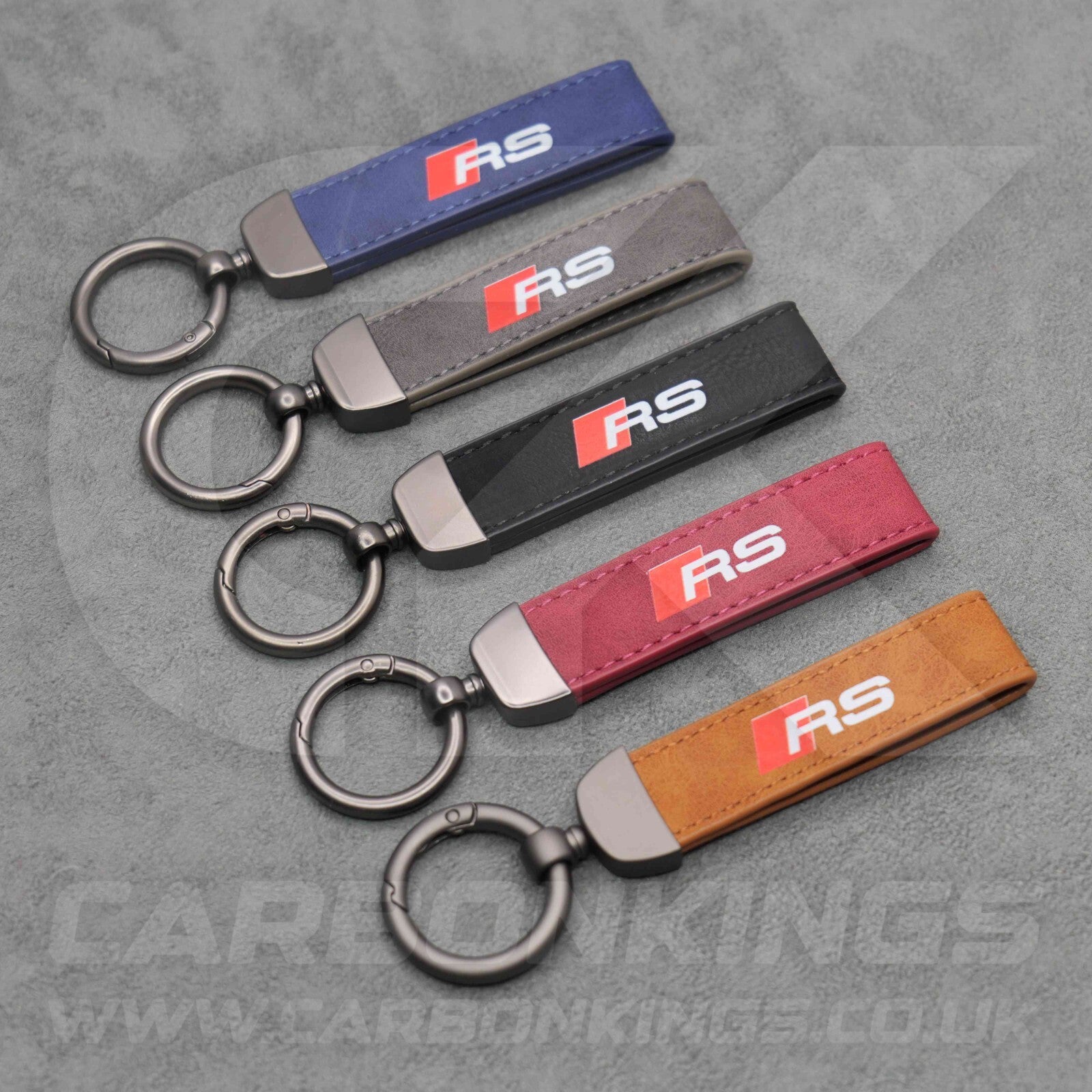 Audi RS Leather Key Ring Chain Premium Durable RS3 RS4 RS5 RS6 RS7 RSQ3 RSQ8