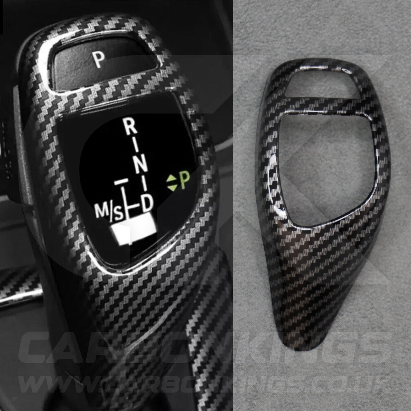 BMW Carbon Fibre Style Gear Shift Knob Cover Trim for F30 F20 F10 F15 F25 X5 X3