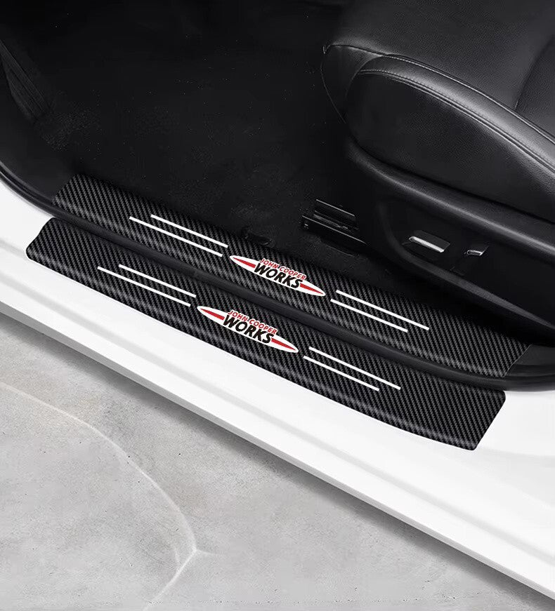 Mini JCW Carbon Fibre Anti Scratch Door Sill Protector Set John Cooper Works R56