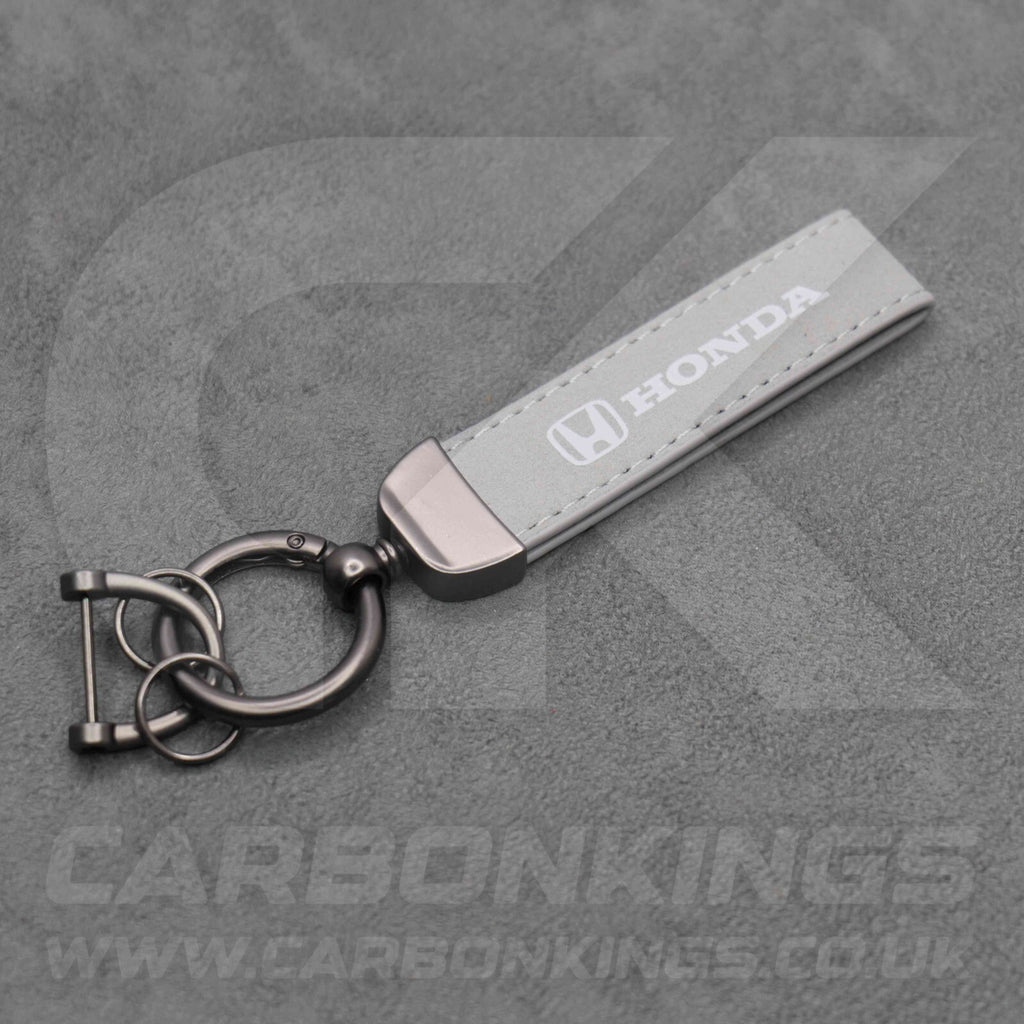 Honda Premium Suede Key Ring Chain Car Civic Type R Alcantara Stitched Durable