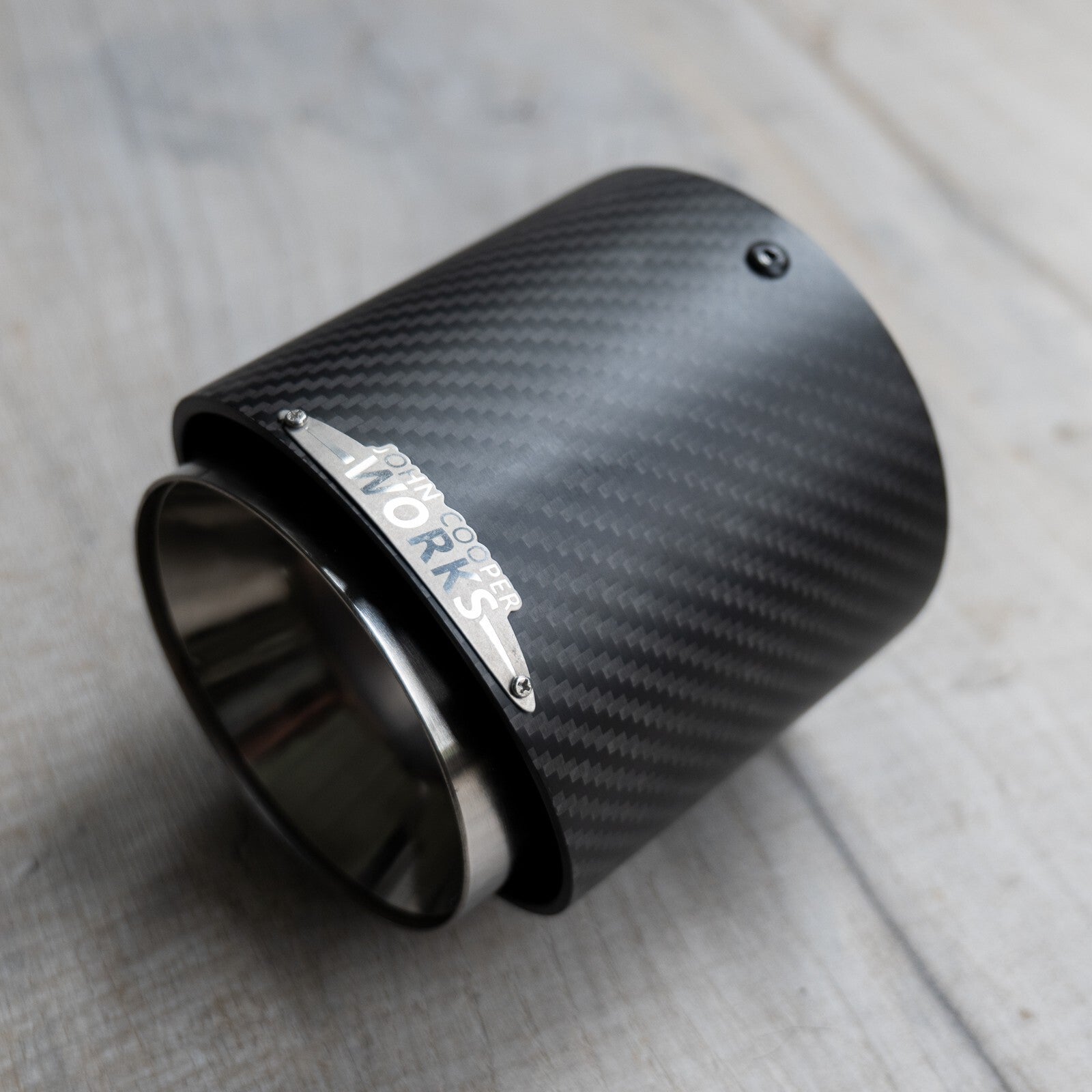85mm Mini JCW Satin Carbon Fibre Exhaust Tips F55 F56 F57 F60 R55 R59 Cooper S D