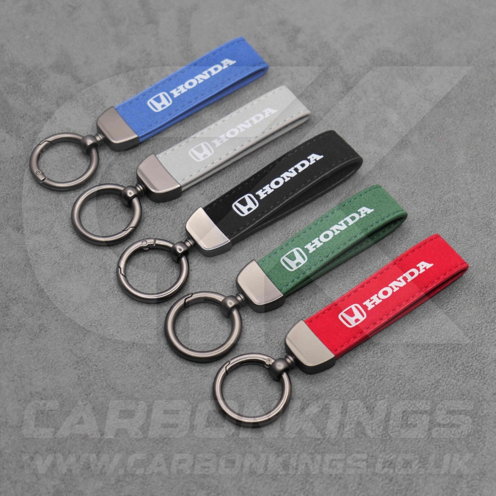 Honda Premium Suede Key Ring Chain Car Civic Type R Alcantara Stitched Durable