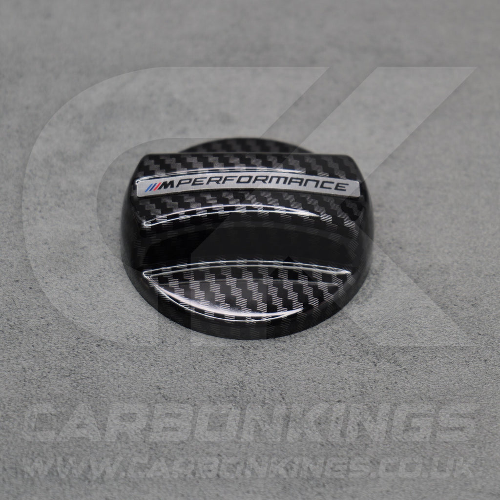 BMW Carbon Fibre Style M Performance Fuel Cap Filler Cover 1 2 3 4 5 6 Series