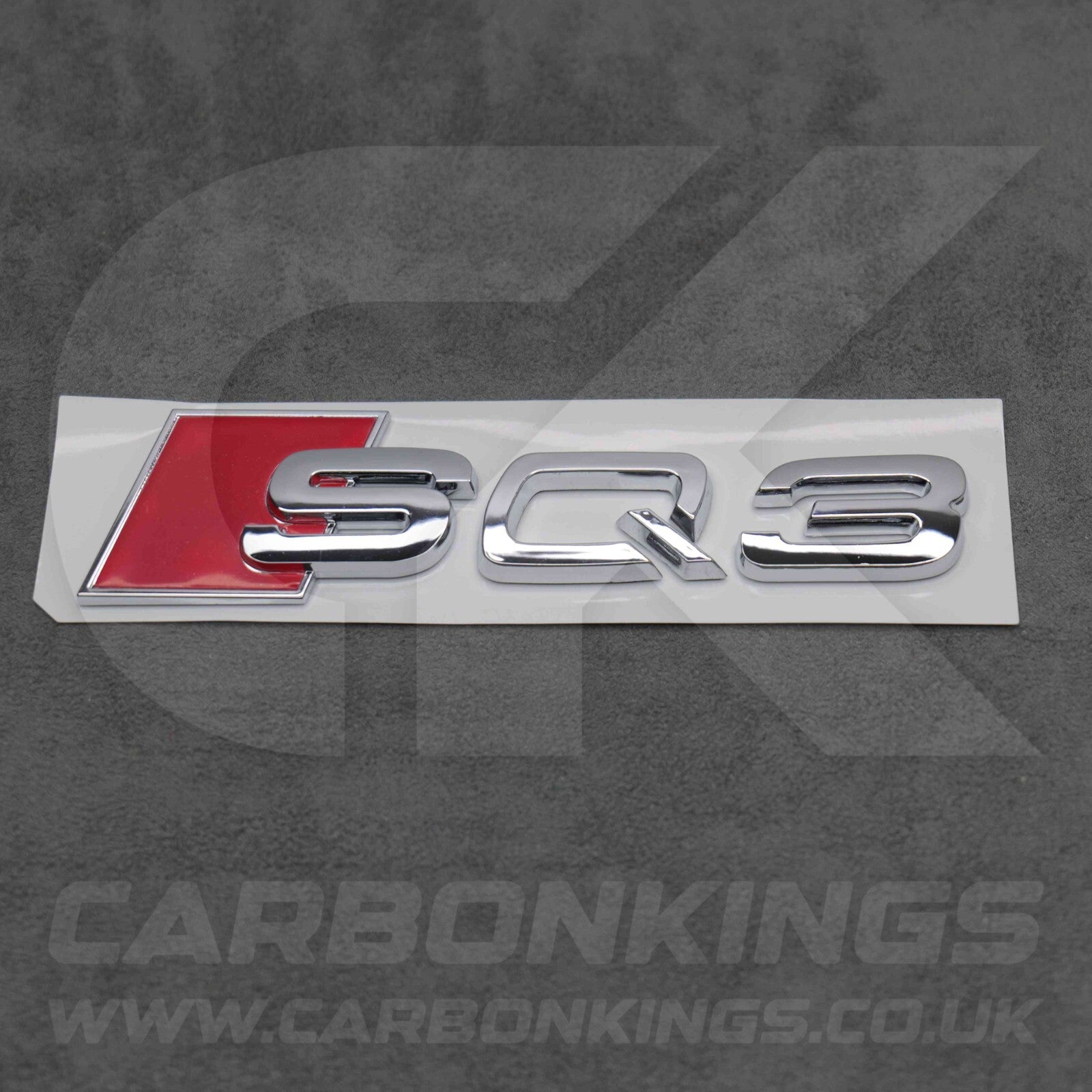 122 x 31mm Audi SQ3 Chrome / Silver Boot Rear Badge Letters Logo Emblem S 8U F3