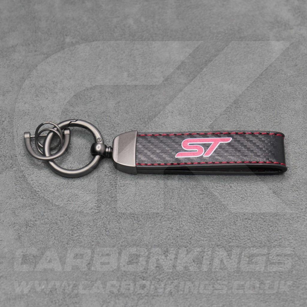 Ford ST Carbon Fibre Car Key Ring Chain Focus Fiesta Puma Premium & Durable