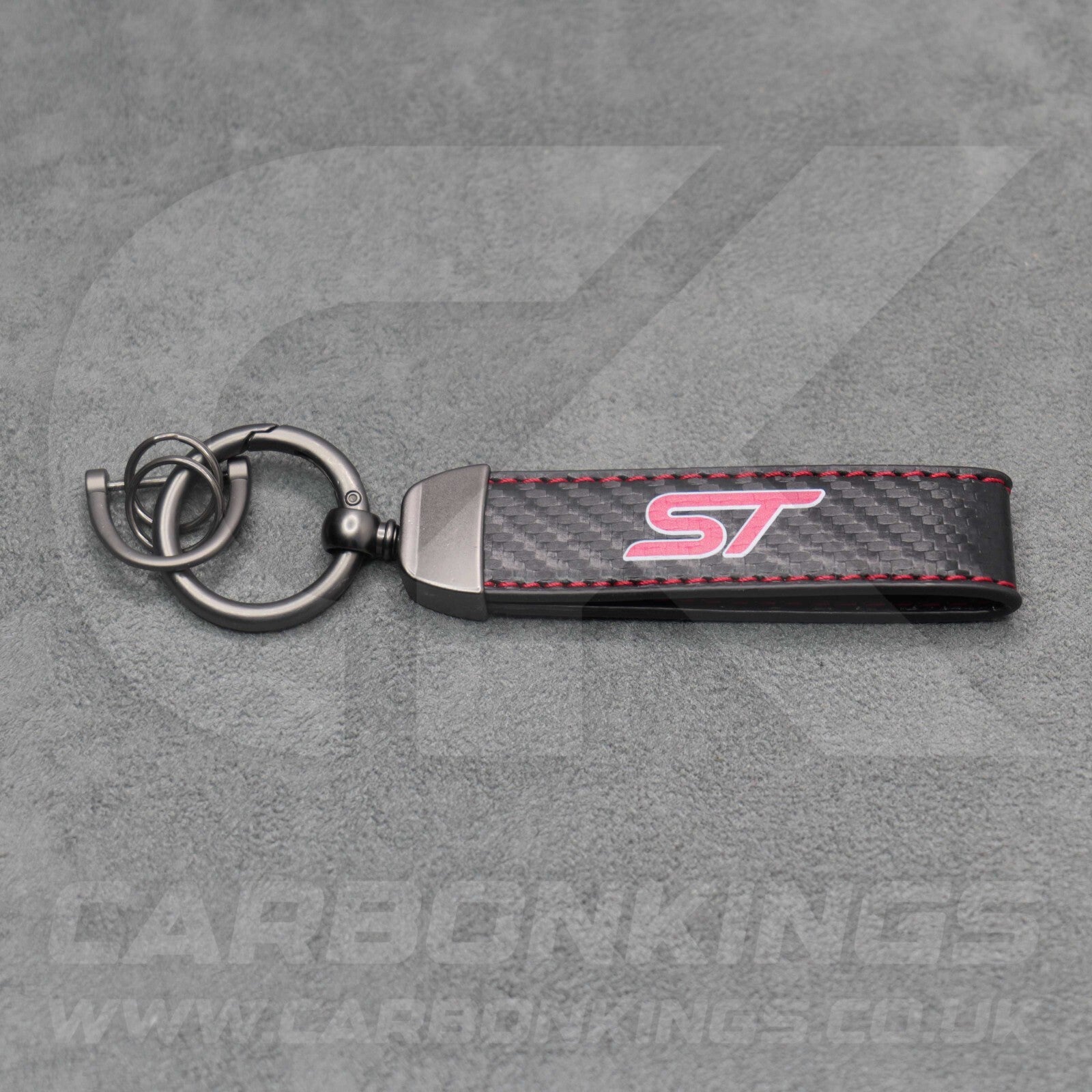 Ford ST Carbon Fibre Car Key Ring Chain Focus Fiesta Puma Premium & Durable