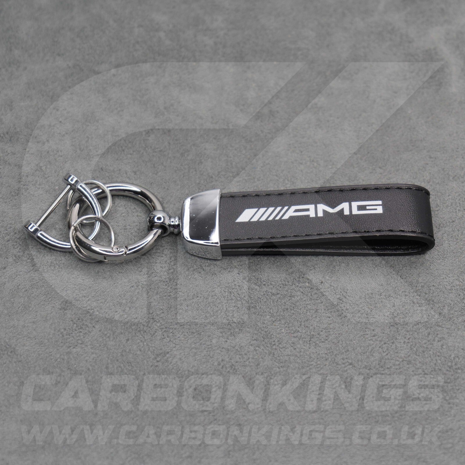 Mercedes AMG Black Leather Key Ring C63 C43 A45 E43 E63 A35 A C E S CLA G Class