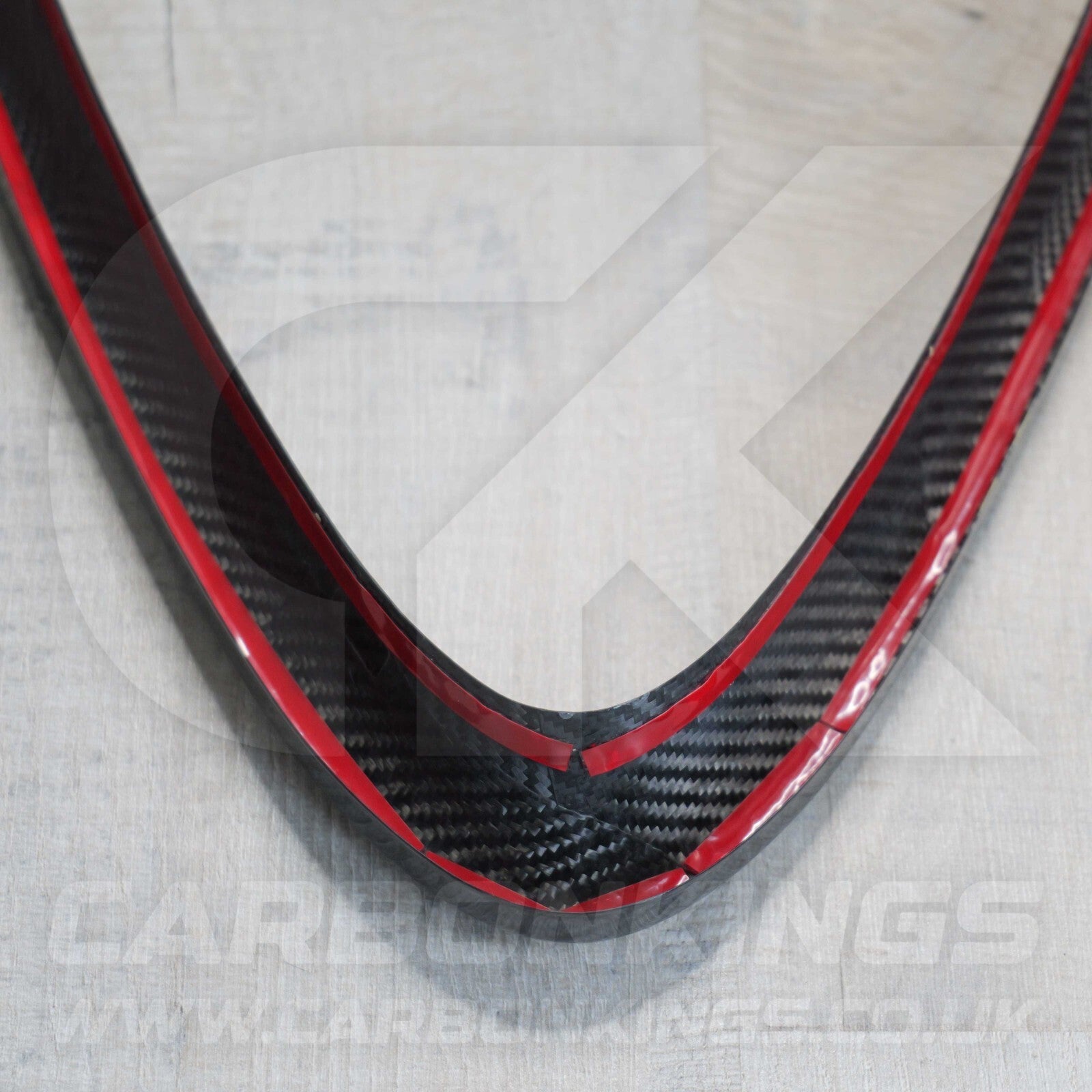 Alfa Romeo Giulia Quadrifoglio Real Carbon Fibre V Shield Grill Frame Cover Trim