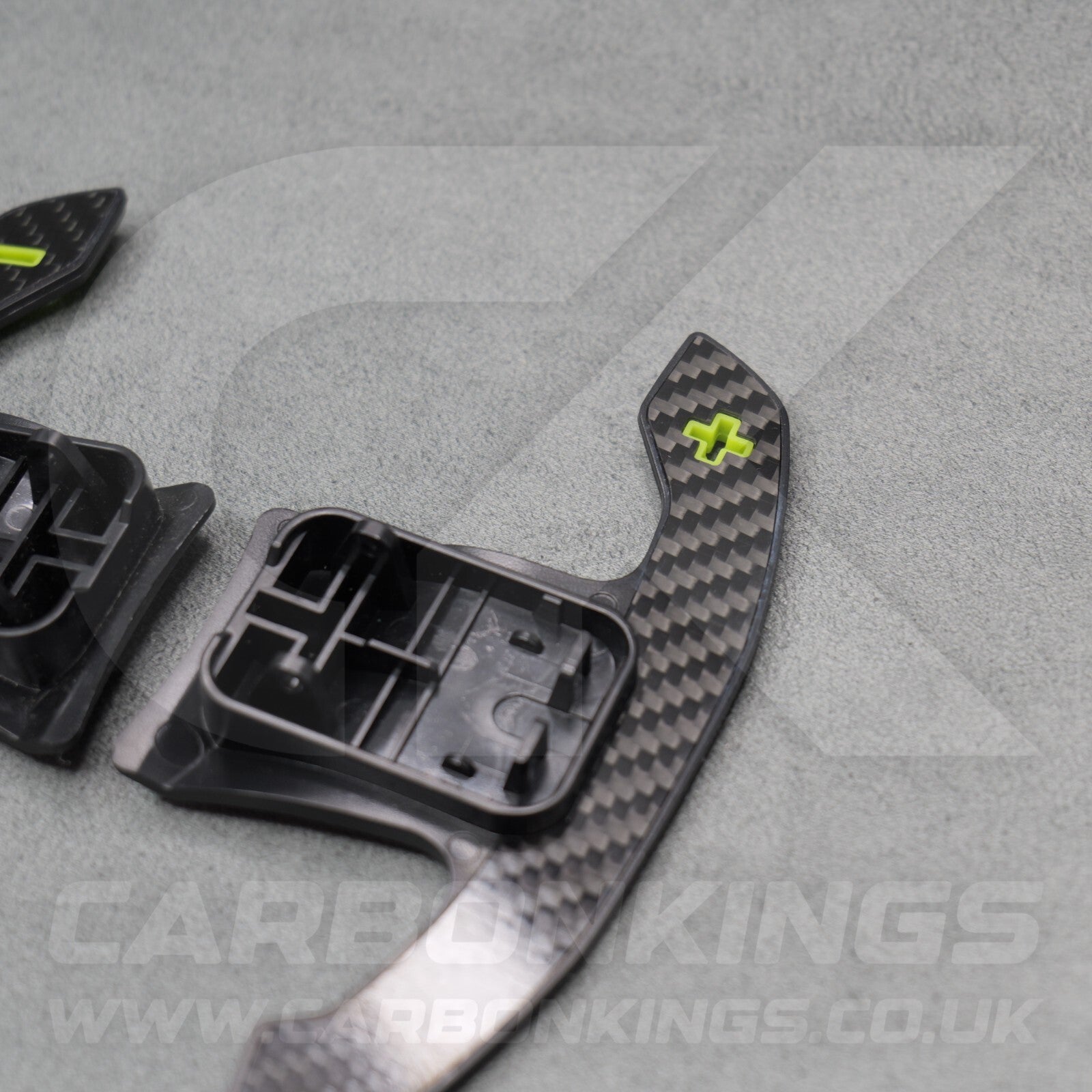 Toyota GR Supra Real Carbon Fibre & Yellow Gear Shifter Paddles J29/DB A90/A9
