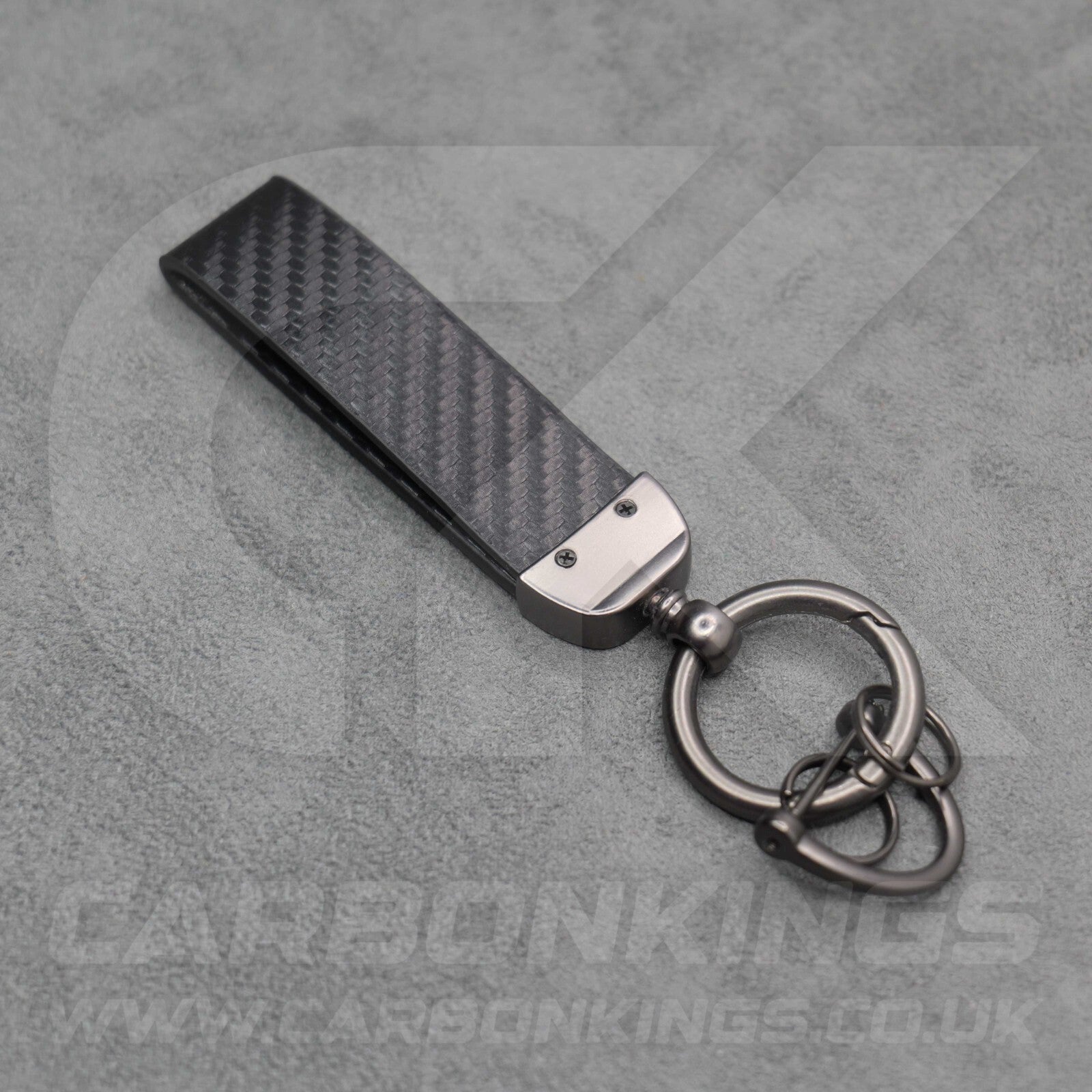 Tesla Carbon Fibre Style Key Ring Chain Model S 3 X Y Premium Durable
