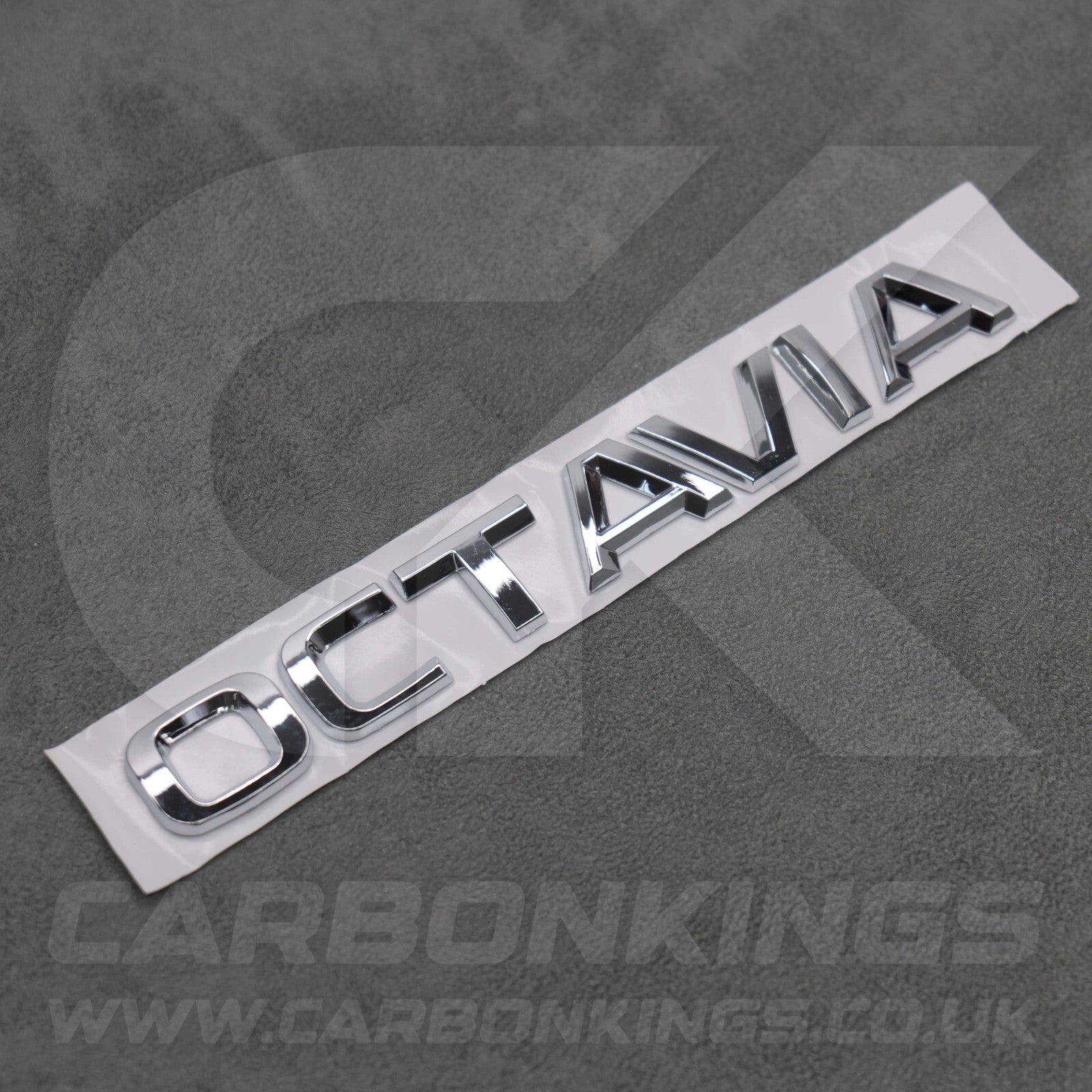 Skoda Octavia Chrome Silver Rear Boot Badge Emblem Letters Pre Applied Adhesive