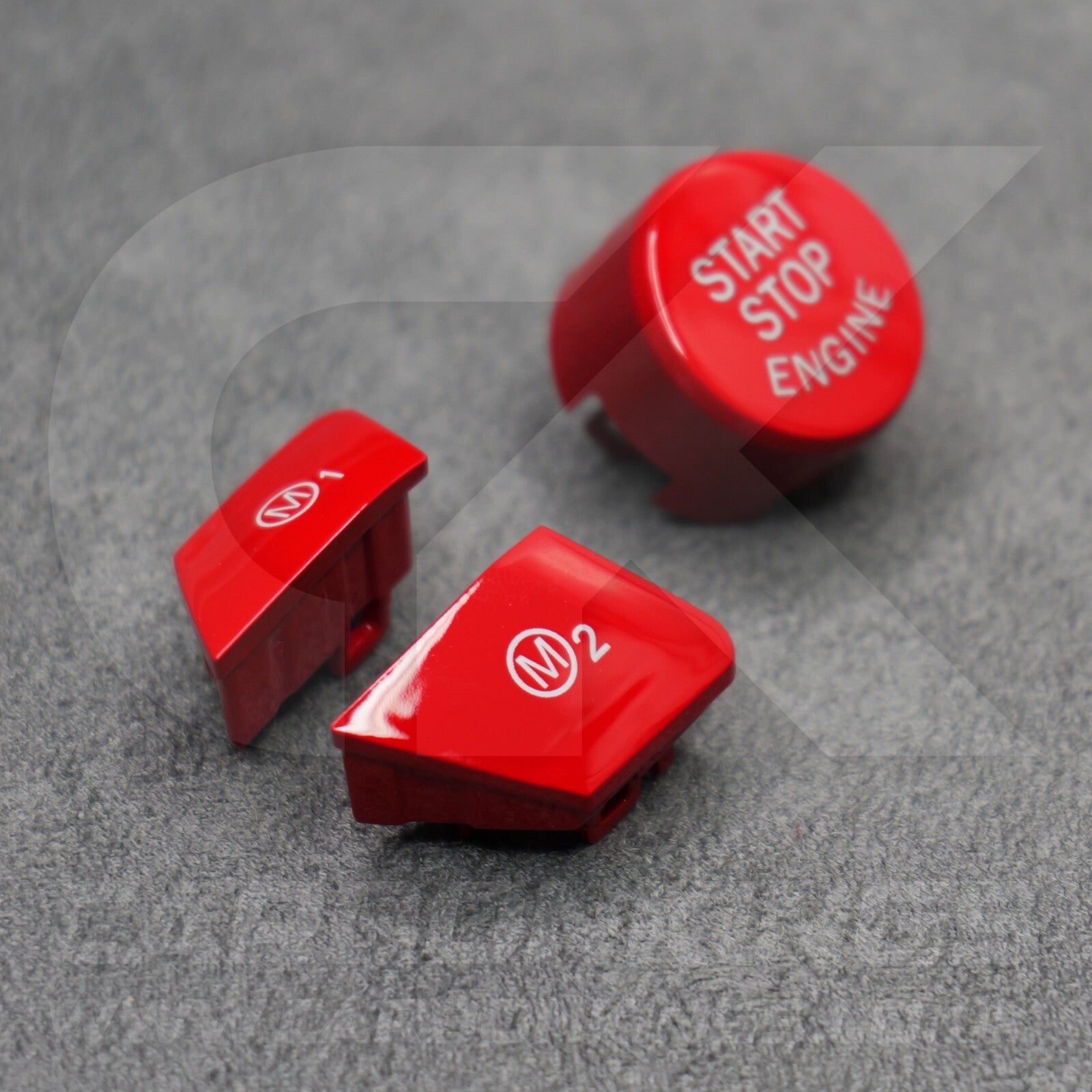 Red M1 M2 & Start Engine Buttons Set for BMW M2 M3 M4 M5 M6 X5M X6M F80 F82 F87