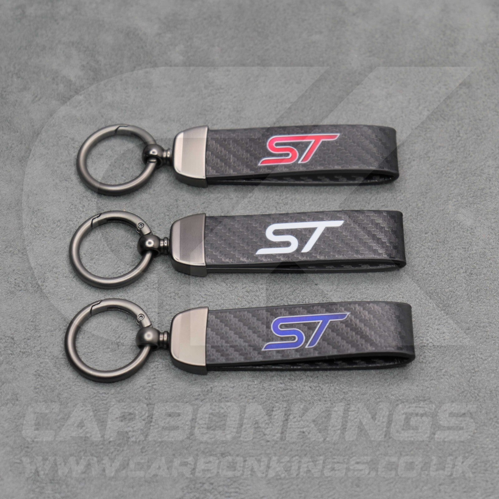 Ford ST Logo Carbon Fibre Car Key Ring Chain Focus Fiesta Puma Premium & Durable