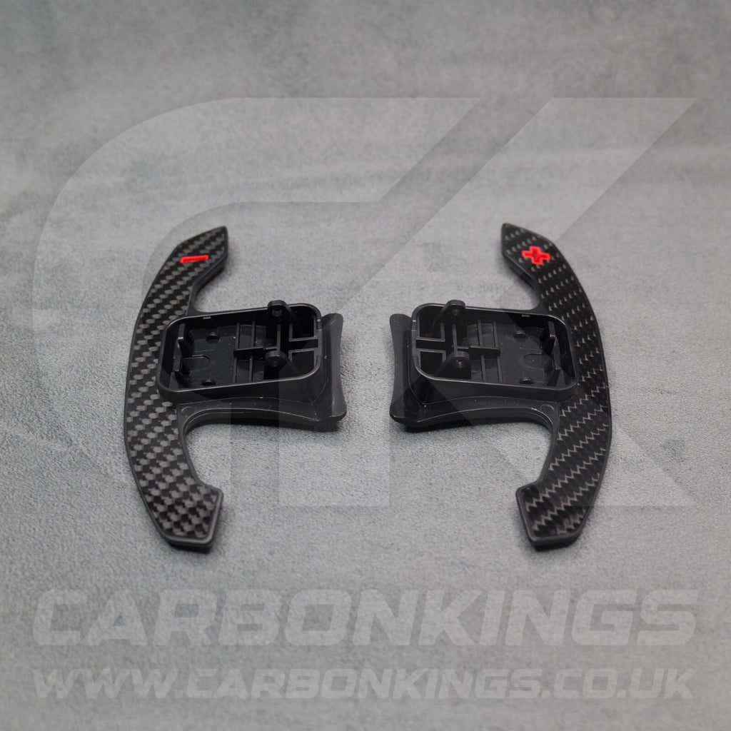 BMW Genuine Carbon Fibre & Red Gear Shifter Paddles F22 F23 F45 F46 F30 G20 G30