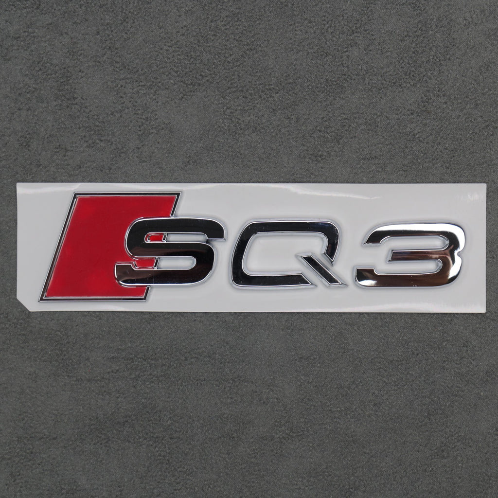 148 x 37mm Audi SQ3 Chrome / Silver Boot Rear Badge Letters Logo Emblem S 8U F3