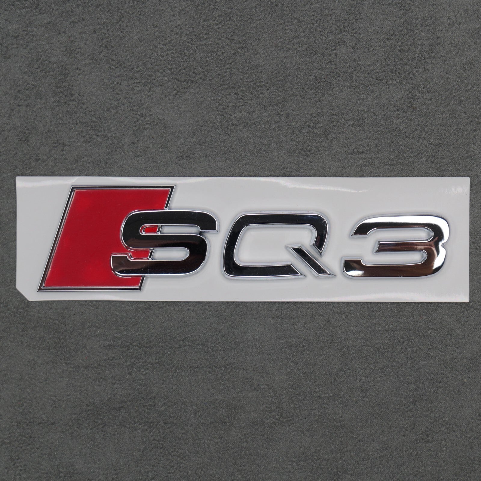 148 x 37mm Audi SQ3 Chrome / Silver Boot Rear Badge Letters Logo Emblem S 8U F3
