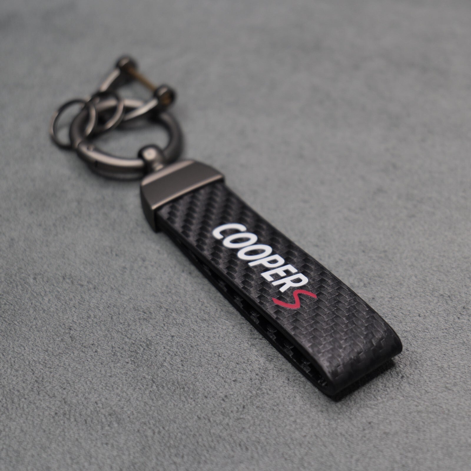Mini Cooper S Carbon Fibre Key Ring Chain John Cooper Works Premium & Durable