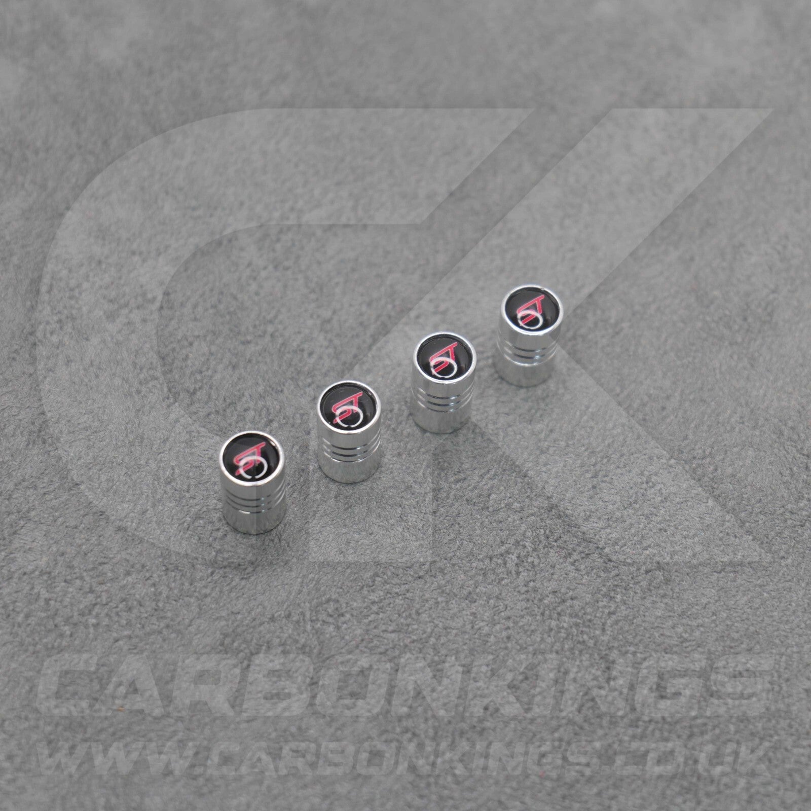 Ford ST Sport Silver Anodised Wheel Valve Dust Caps Set Fiesta Focus Edge Puma
