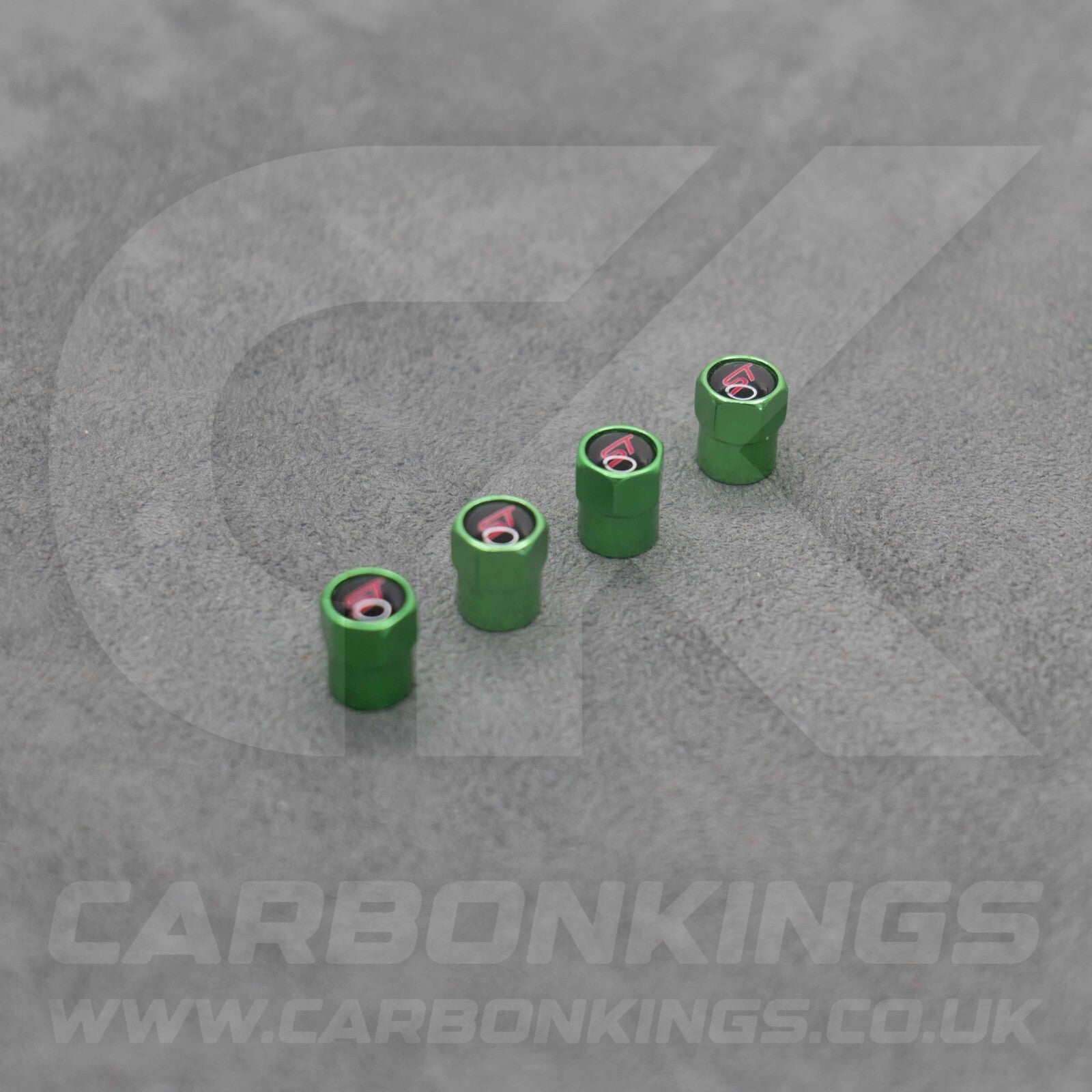 Ford ST Sport Green Anodised Wheel Valve Dust Caps Set Fiesta Focus Edge Puma