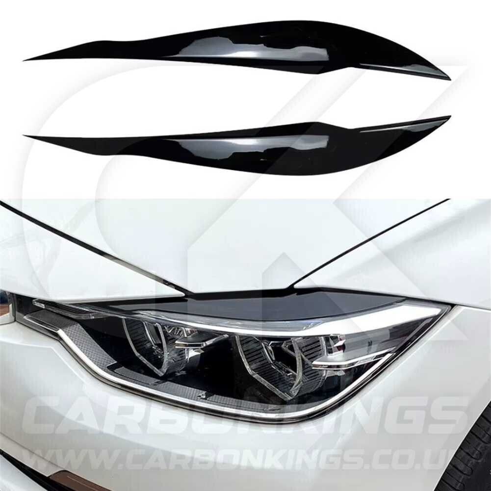 BMW Gloss Black Headlight Eyebrow Trims for 3 Series F30 & F35 2013 - 2018