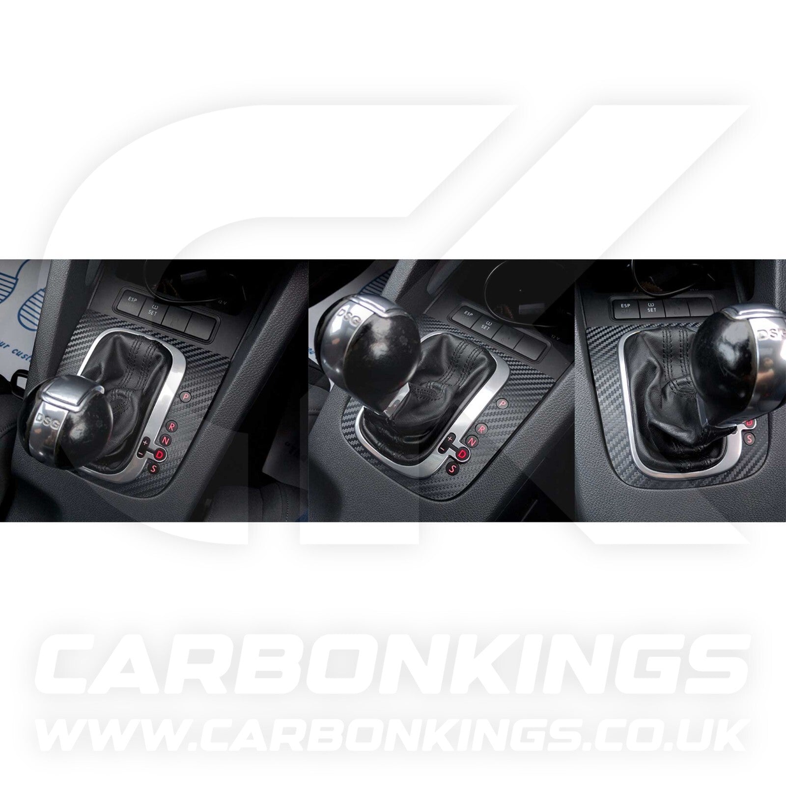 Volkswagen Carbon Fibre DSG Gear Knob Sticker Golf R32 GTI GTD Scirocco MK5 MK6