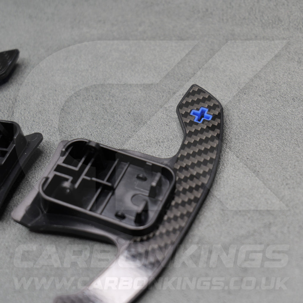 Toyota GR Supra Carbon Fibre & Blue Gear Shifter Paddles J29/DB A90/A9 - 2019 +