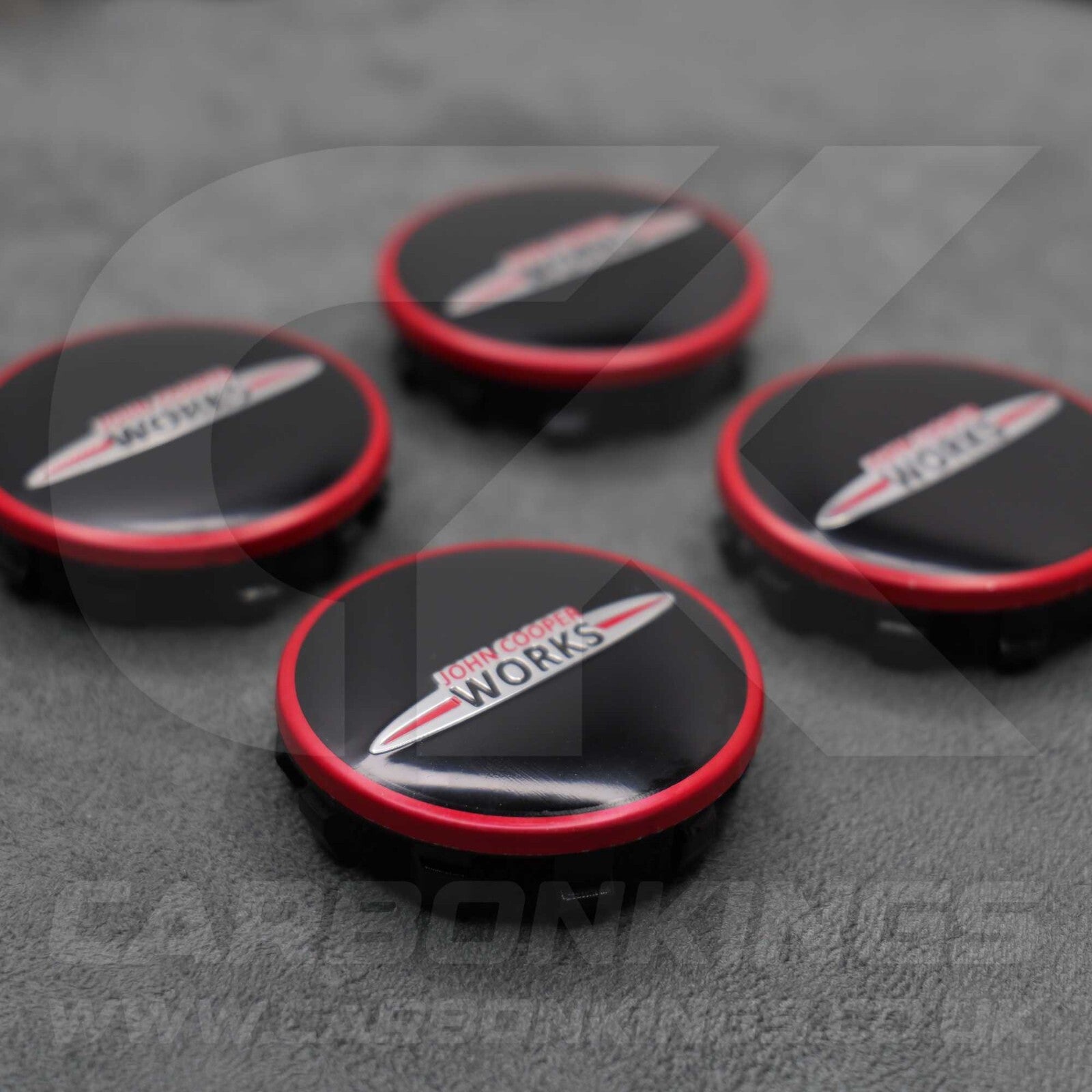 4 x Mini Cooper JCW Wheel Centre Caps 56mm R50 R55 R56 R57 R58 R60 R61 +