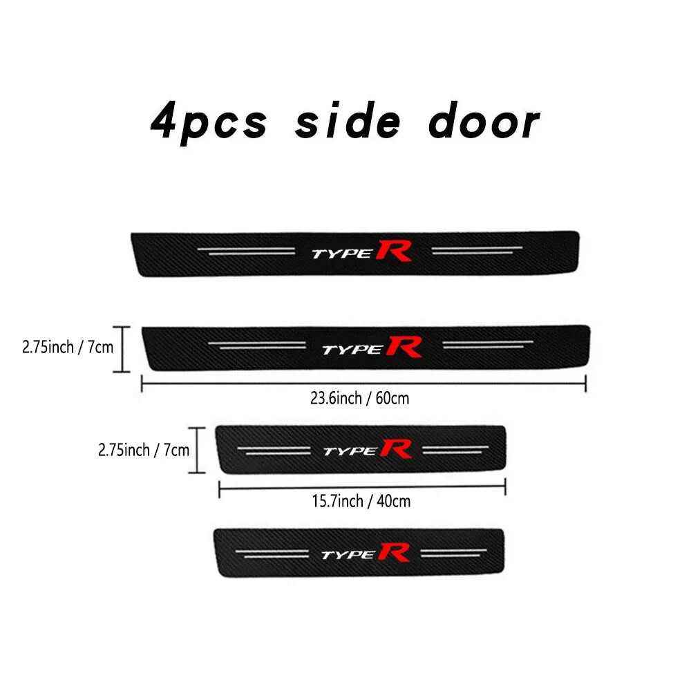 Honda Civic Type R Carbon Fibre Anti Scratch 4 Door Sill Protectors Integra