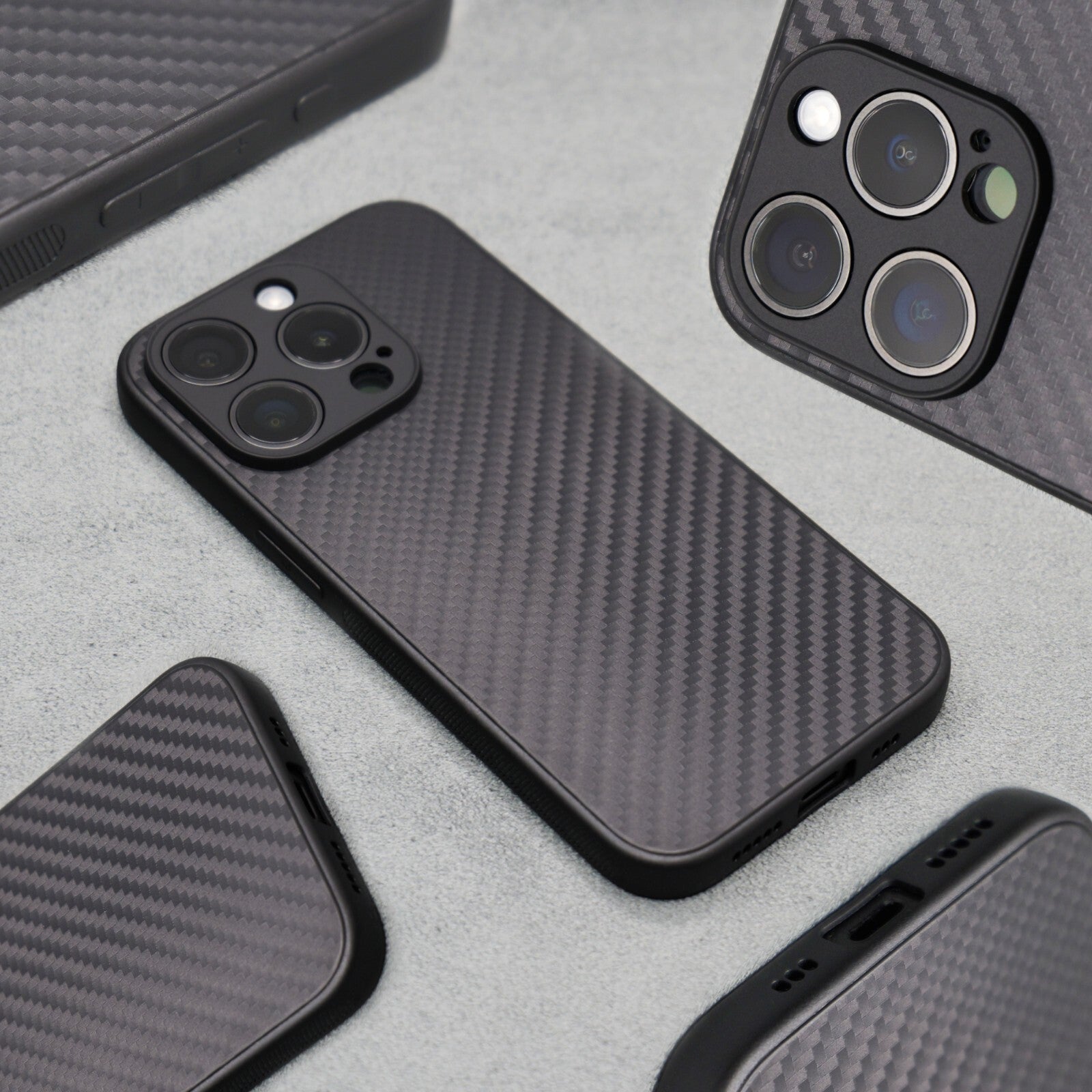 Carbon Fibre iPhone Case Apple Phone 11 12 13 14 15 16 Pro Max Plus Mini Thin