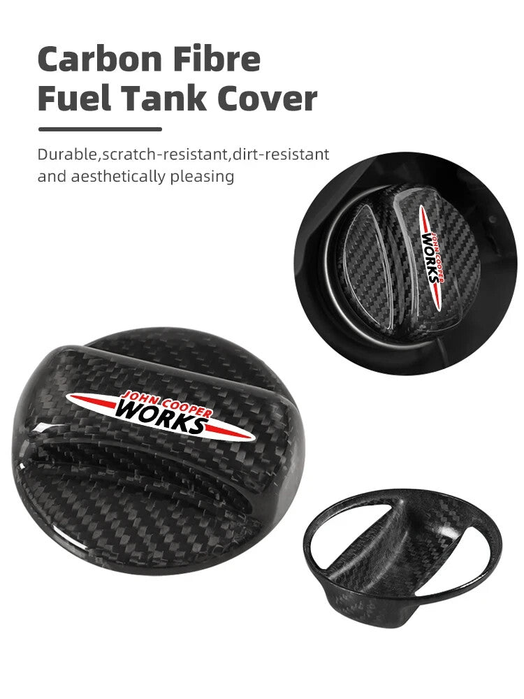 MINI Cooper JCW Genuine Carbon Fibre Fuel Filler Cap Cover R56 R55 R53 R52 R50 +