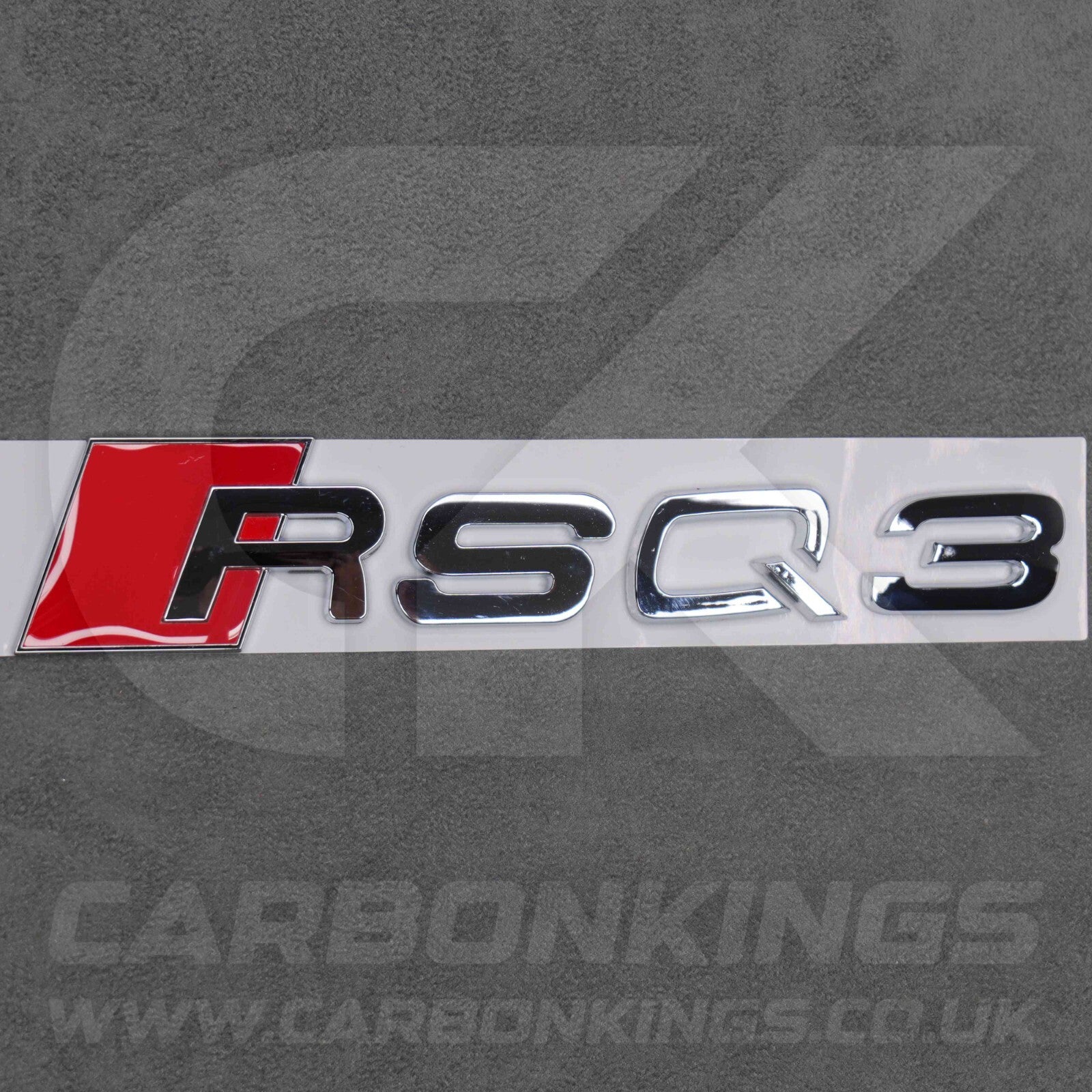 148 x 37mm Audi RSQ3 Chrome / Silver Boot Rear Badge Letters Logo Emblem S 8U F3