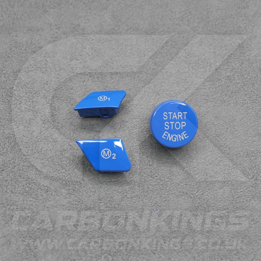 BMW Blue M1 M2 & Start Engine Button Set for M2 M3 M4 F80 F82 F83 F87 M5 M6 F10